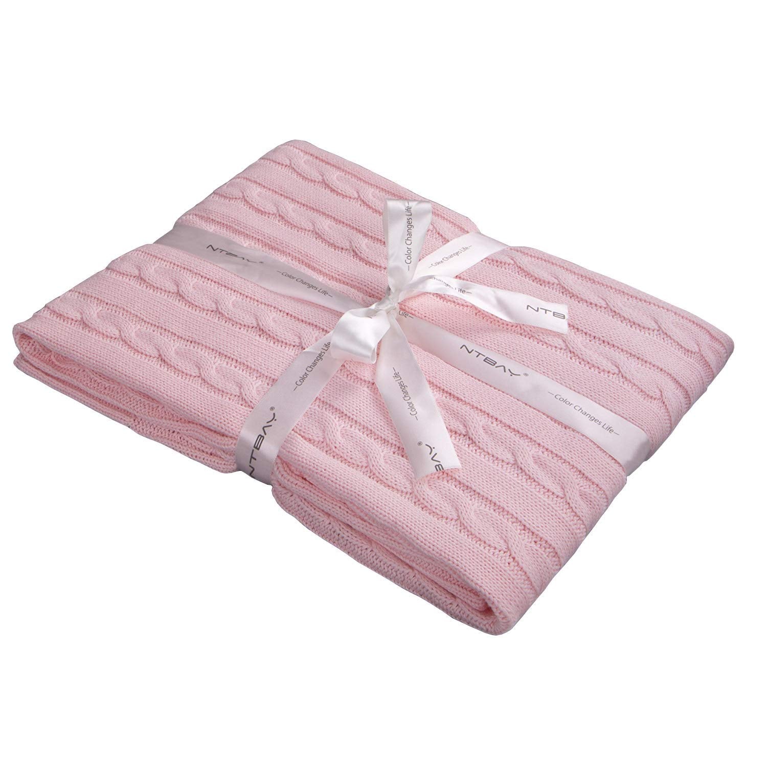 30"x40" Cotton Cable Knit Toddler Blanket