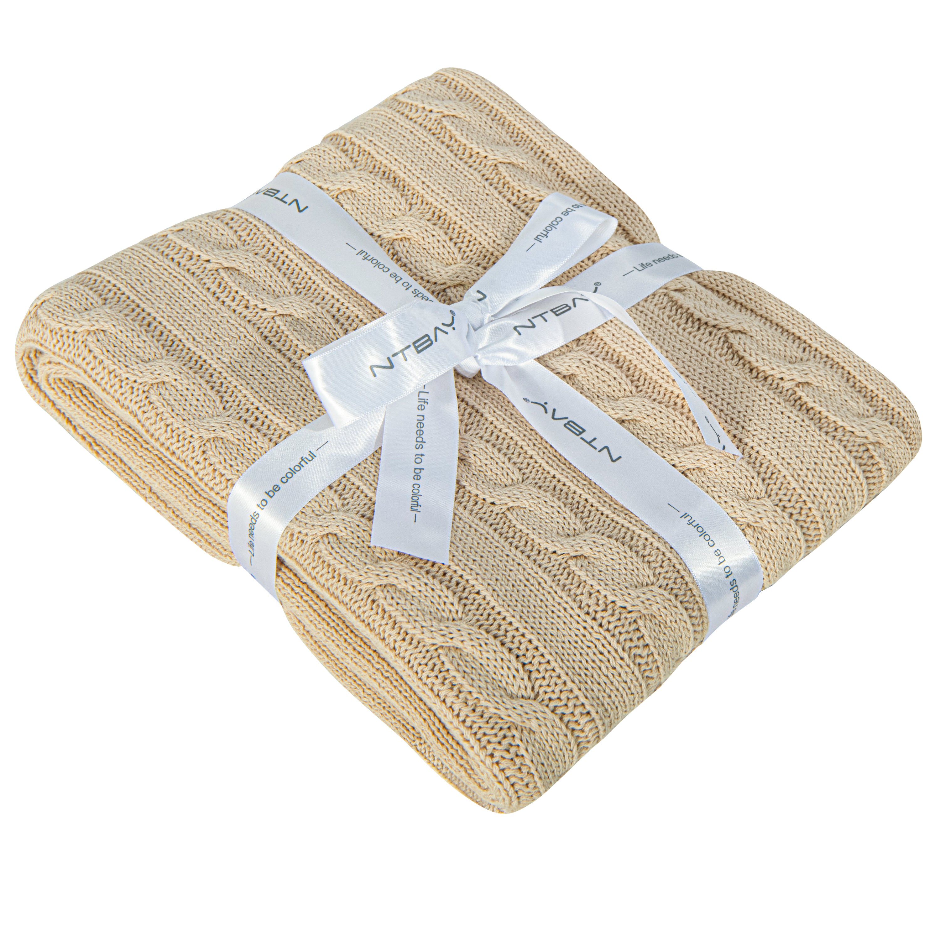 30"x40" Cotton Cable Knit Toddler Blanket