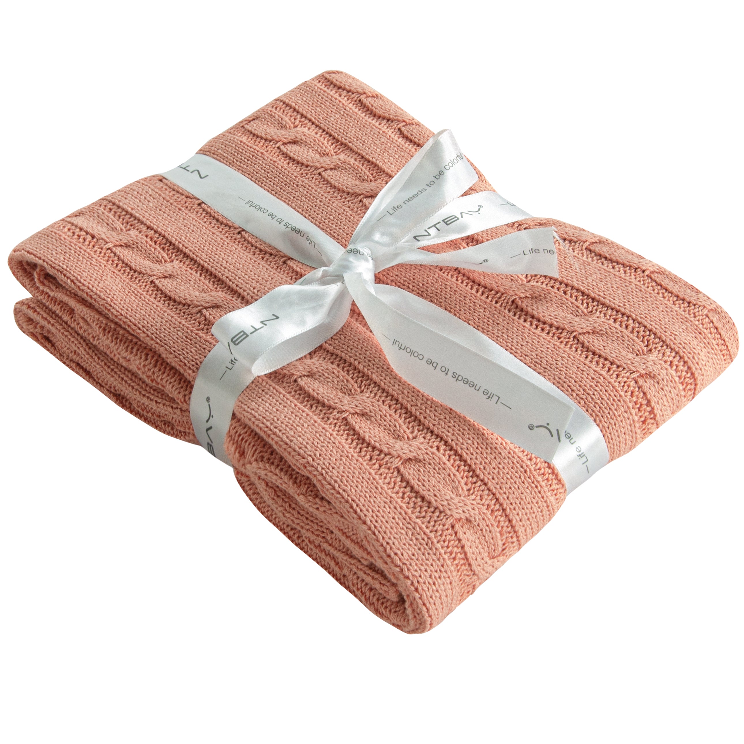 30"x40" Cotton Cable Knit Toddler Blanket