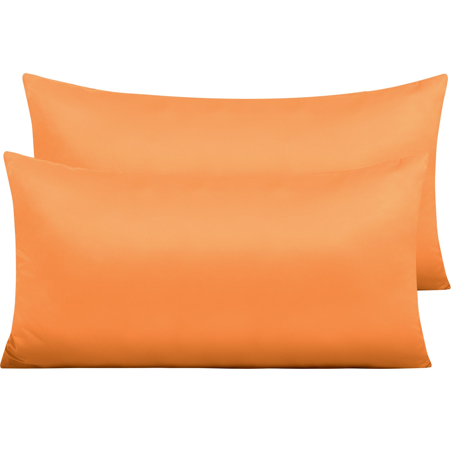 2 Pieces Silky Smooth Satin Pillowcases with Zipper