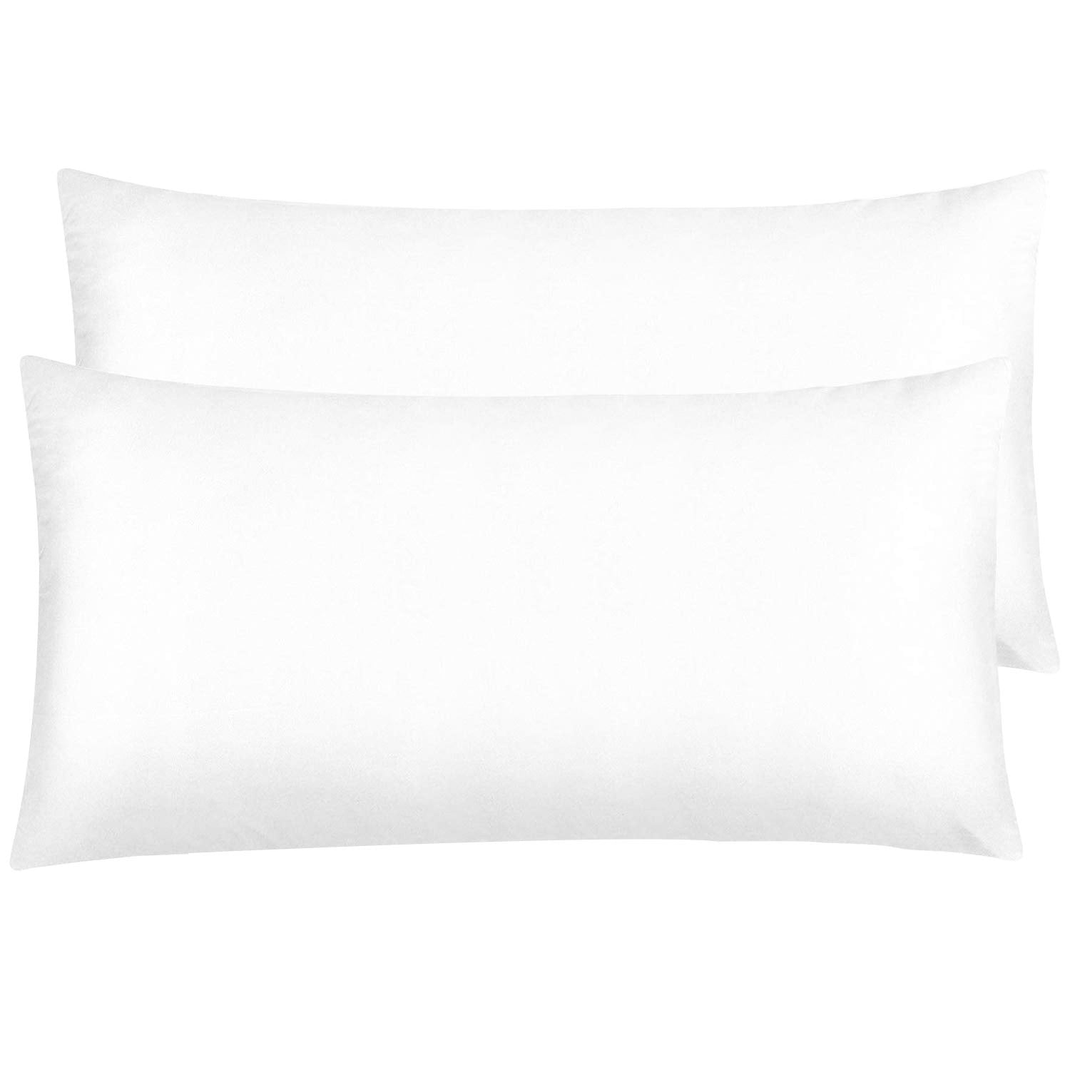 2 Pieces Silky Smooth Satin Pillowcases with Zipper