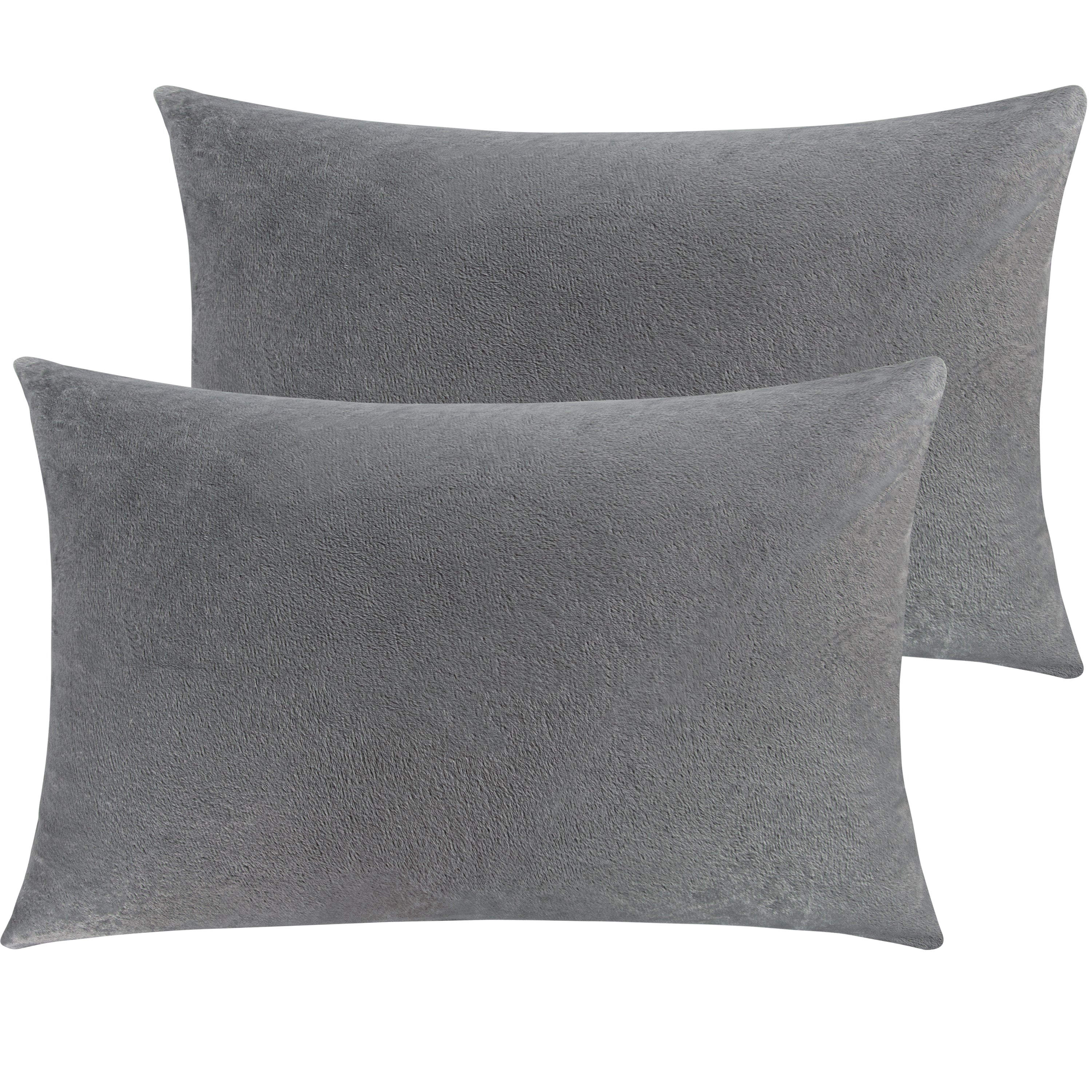 2 Pack Velvet Ultra Cozy Pillowcases with Zipper