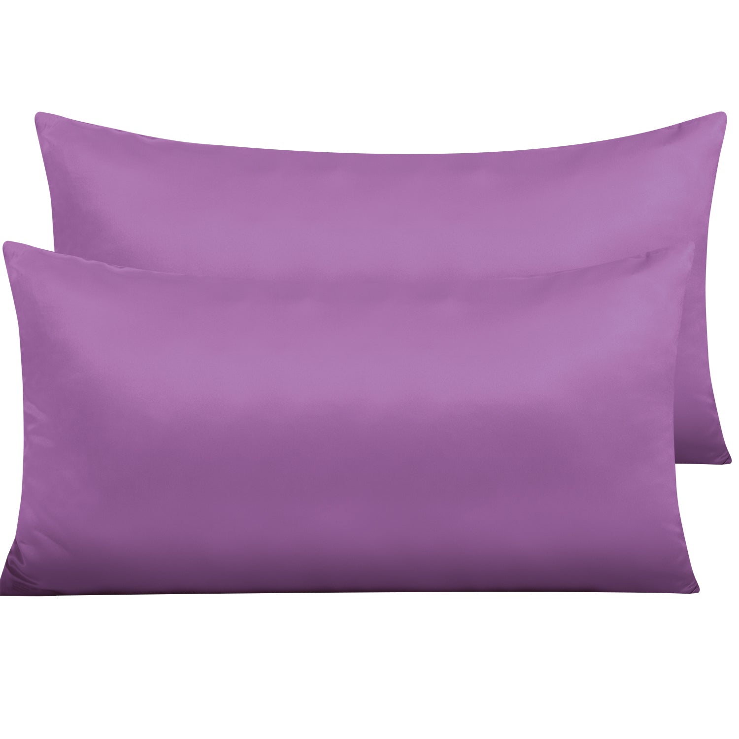 2 Pieces Silky Smooth Satin Pillowcases with Zipper