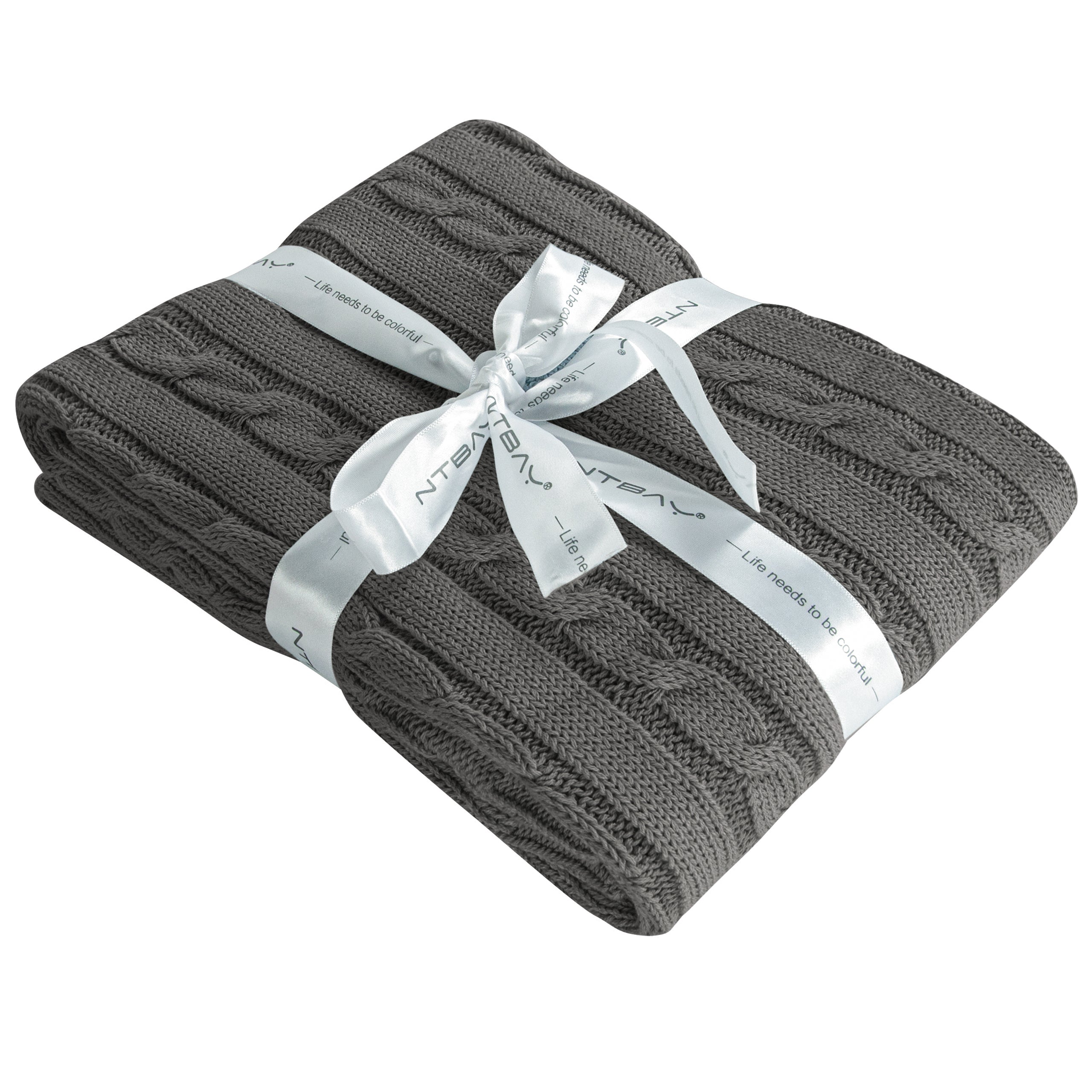 30"x40" Cotton Cable Knit Toddler Blanket