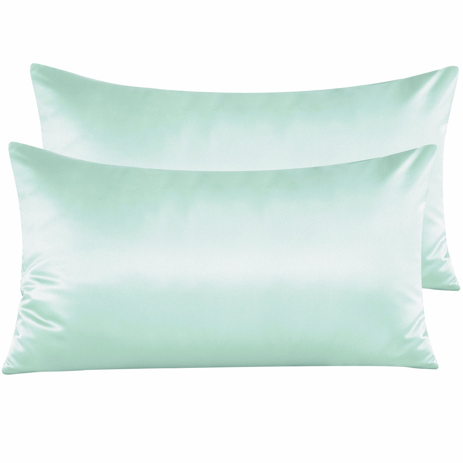 2 Pieces Silky Smooth Satin Pillowcases with Zipper