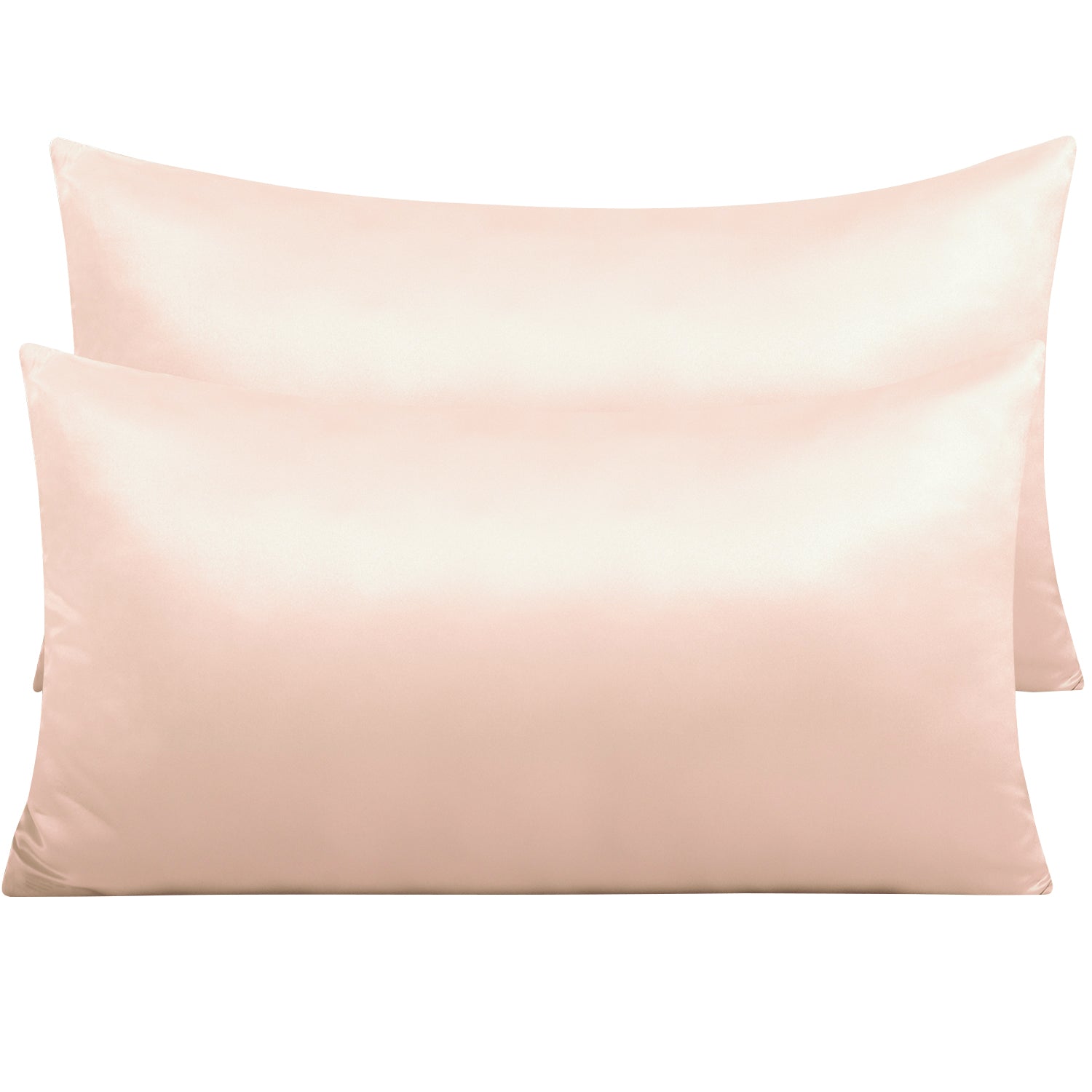 2 Pieces Silky Smooth Satin Pillowcases with Zipper