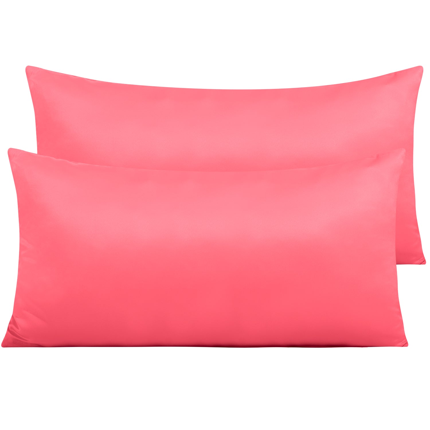 2 Pieces Silky Smooth Satin Pillowcases with Zipper