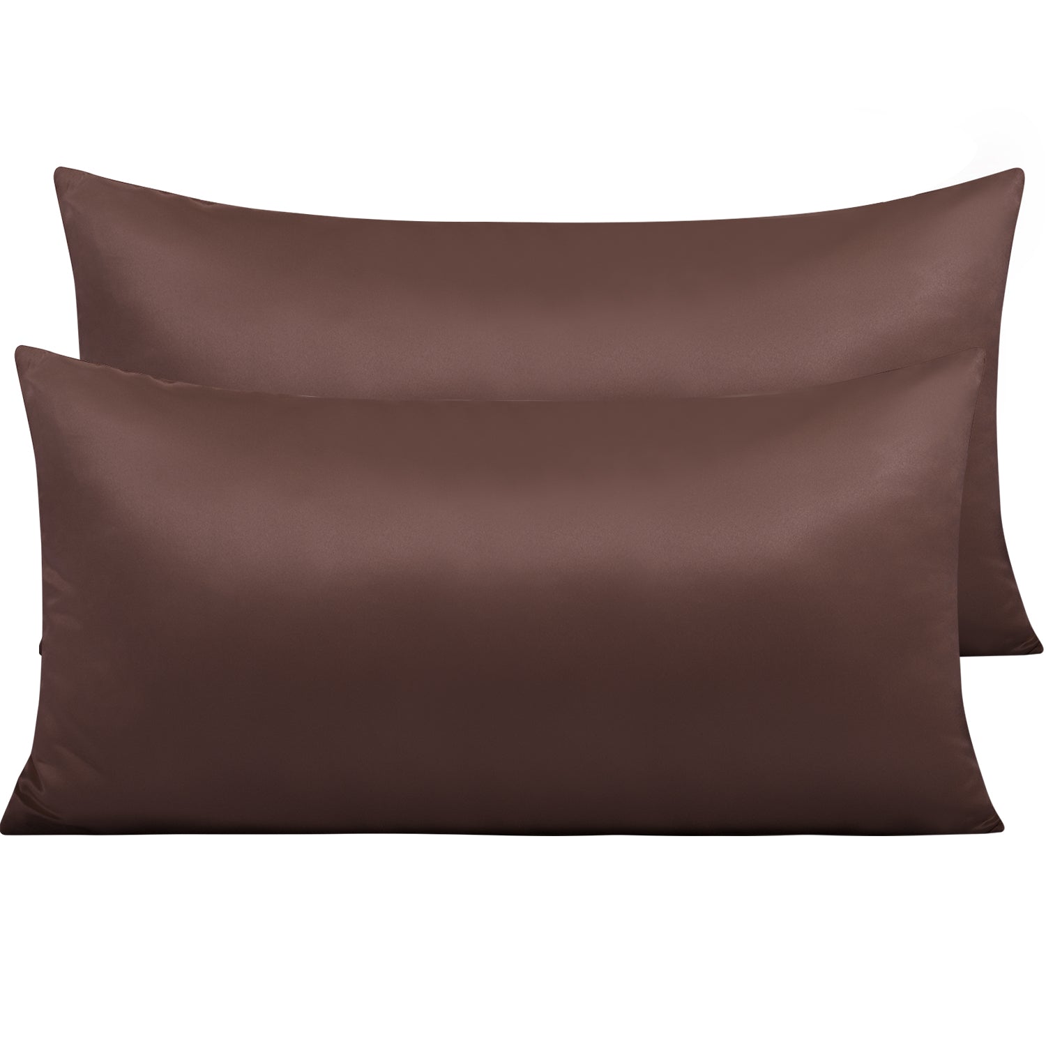 2 Pieces Silky Smooth Satin Pillowcases with Zipper
