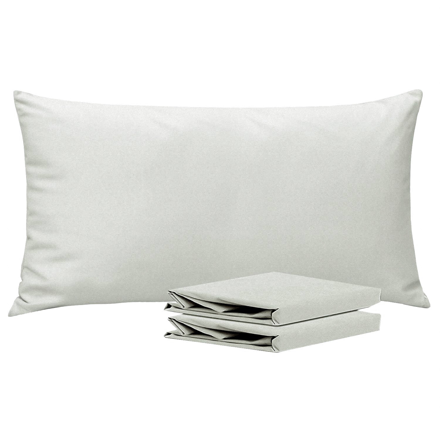 2 Pack Brushed Microfiber Pillowcases with Envelope Closure