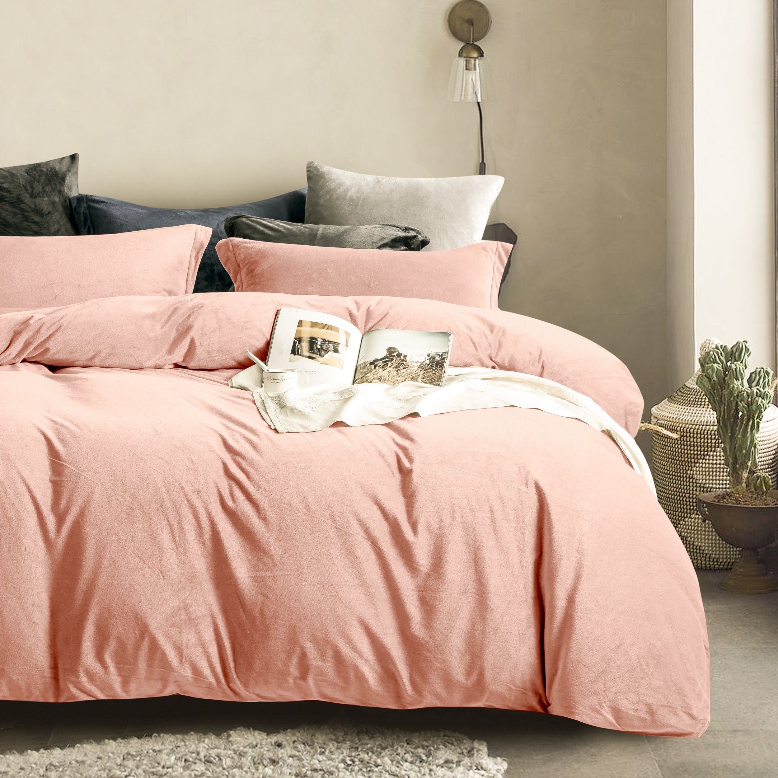 3 Pieces Soft and Fluffy Velvet Duvet Cover Set
