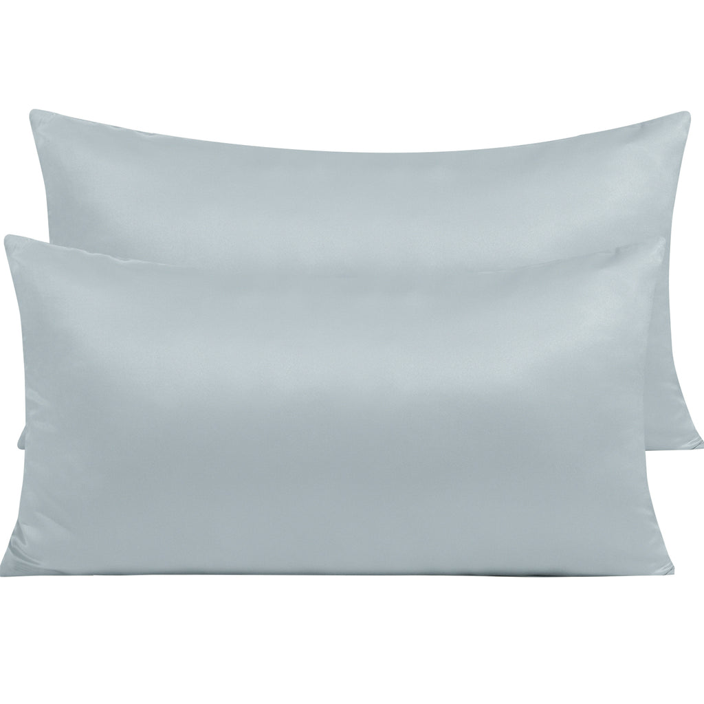 2 Pieces Silky Smooth Satin Pillowcases with Zipper
