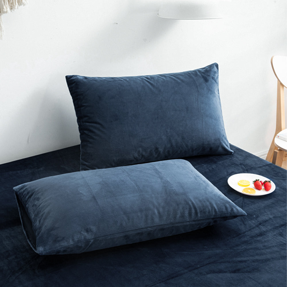 2 Pack Velvet Ultra Cozy Pillowcases with Zipper