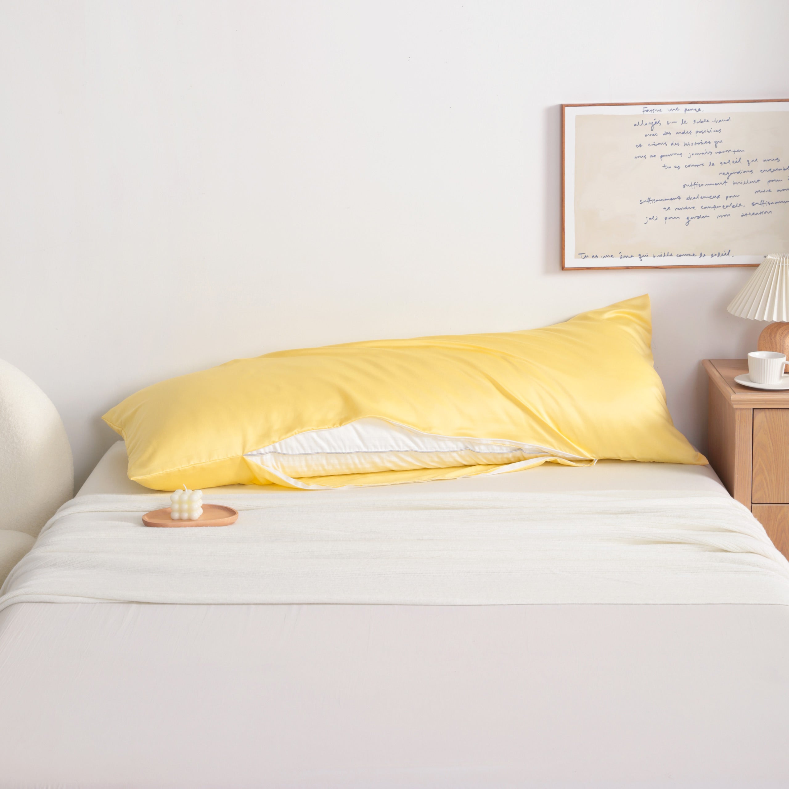 Silky Smooth Satin Body Pillowcase with Zipper, 20x54 Inches