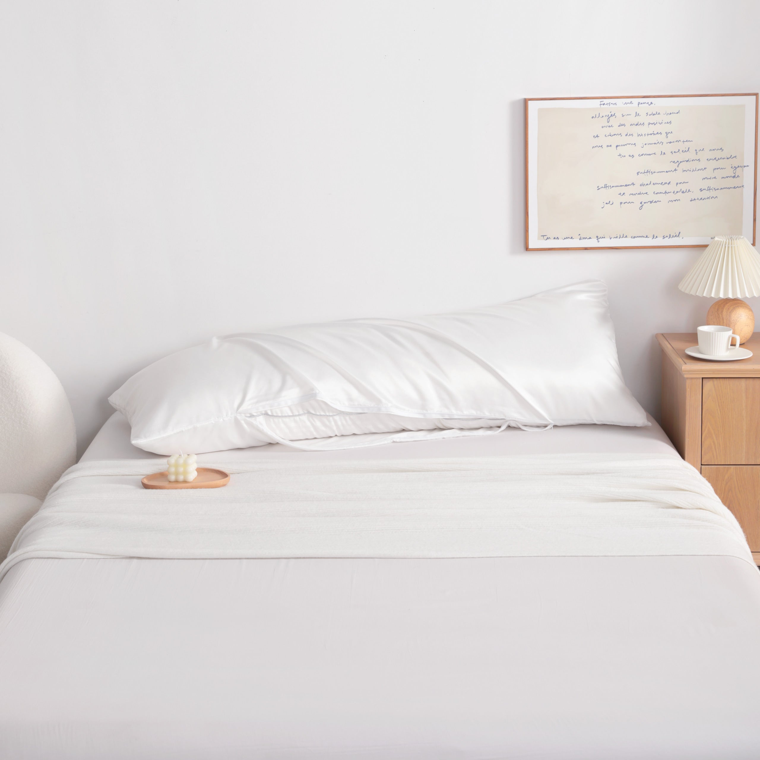 Silky Smooth Satin Body Pillowcase with Zipper, 20x54 Inches