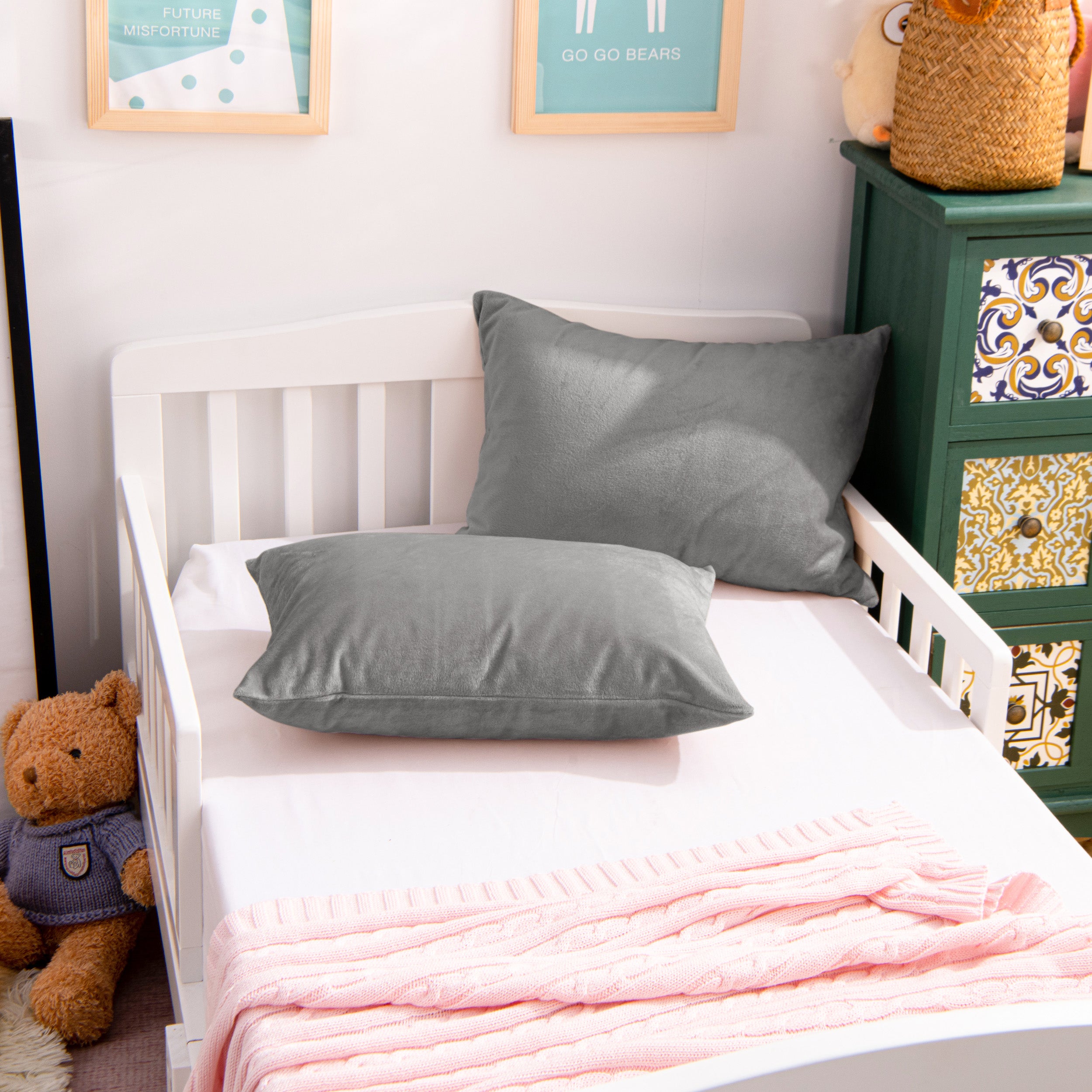 2 Pack Velvet Toddler Pillowcases