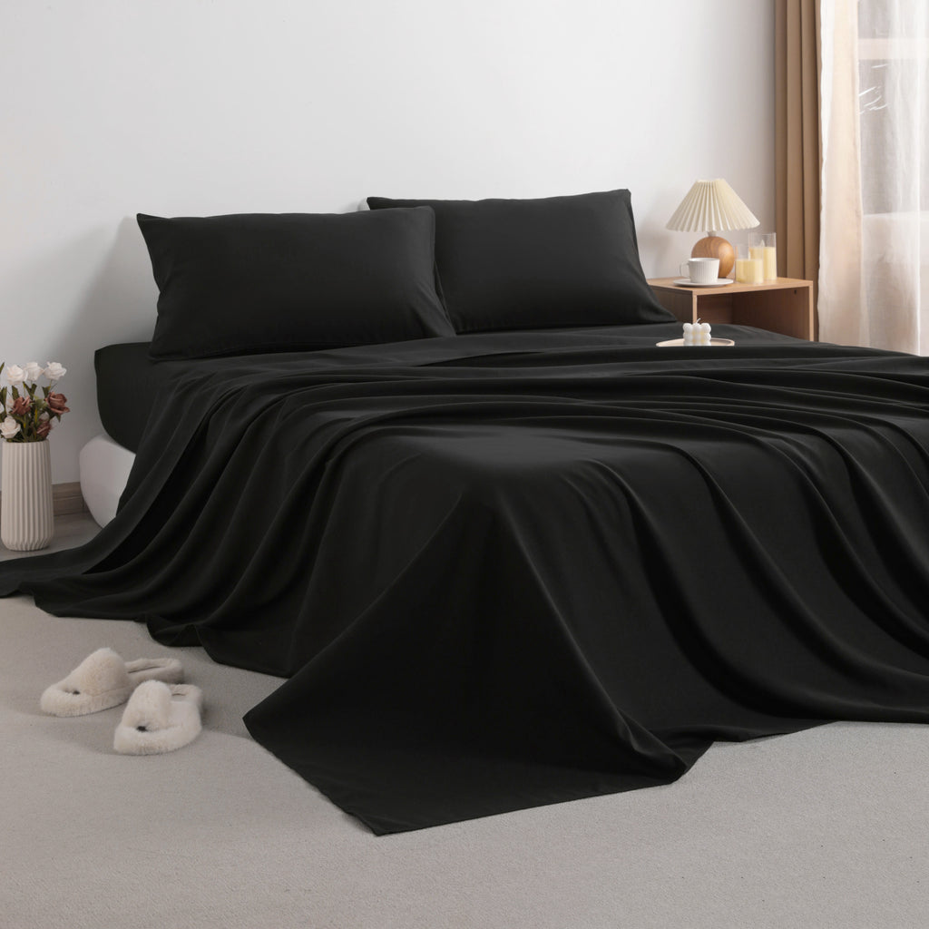 3/4 Pieces Soft Brushed Microfiber Bed Sheet Set