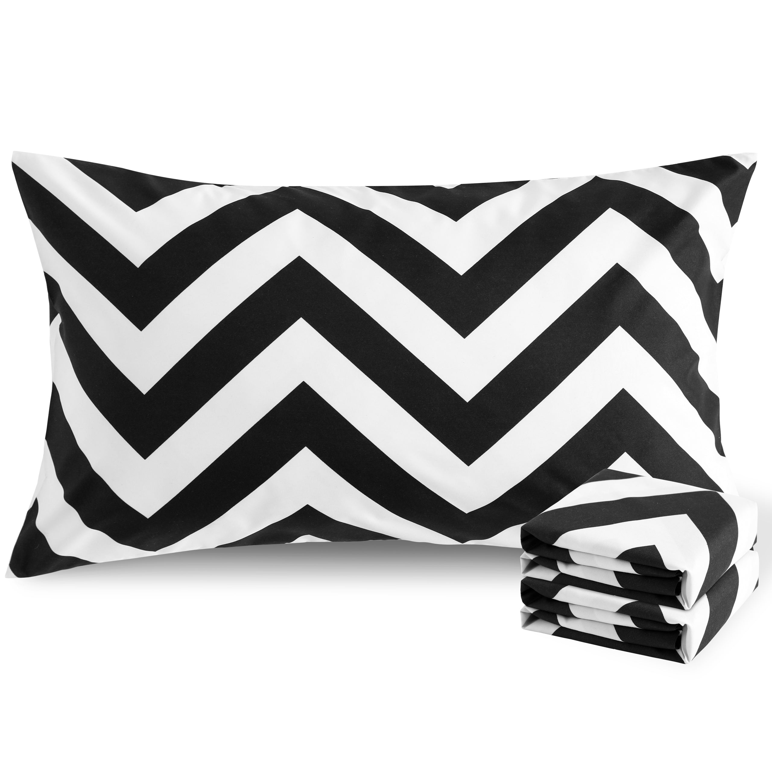 2 Pack Brushed Printed Microfiber Pillowcases