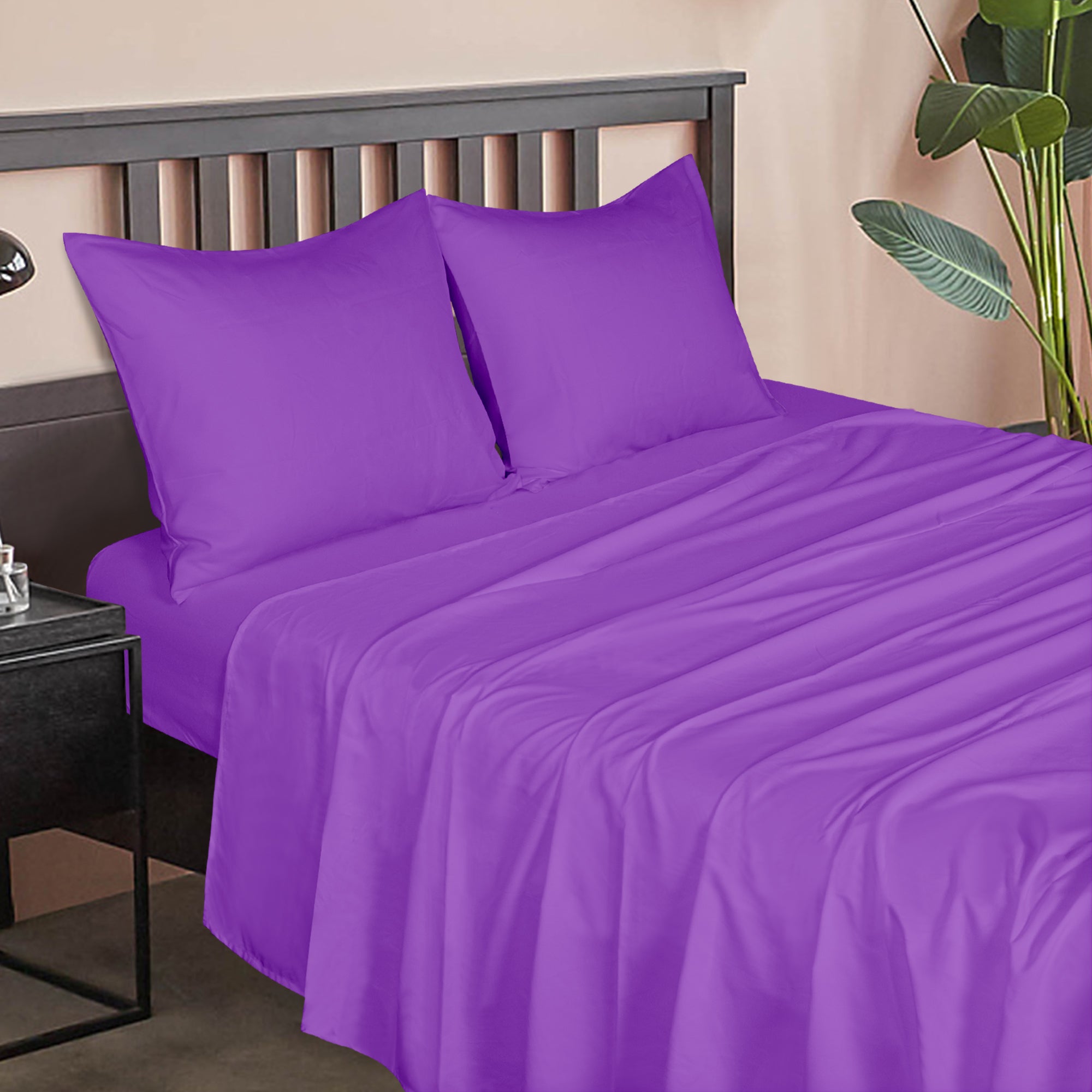 4 Pieces Brushed Microfiber Bed Sheet Set