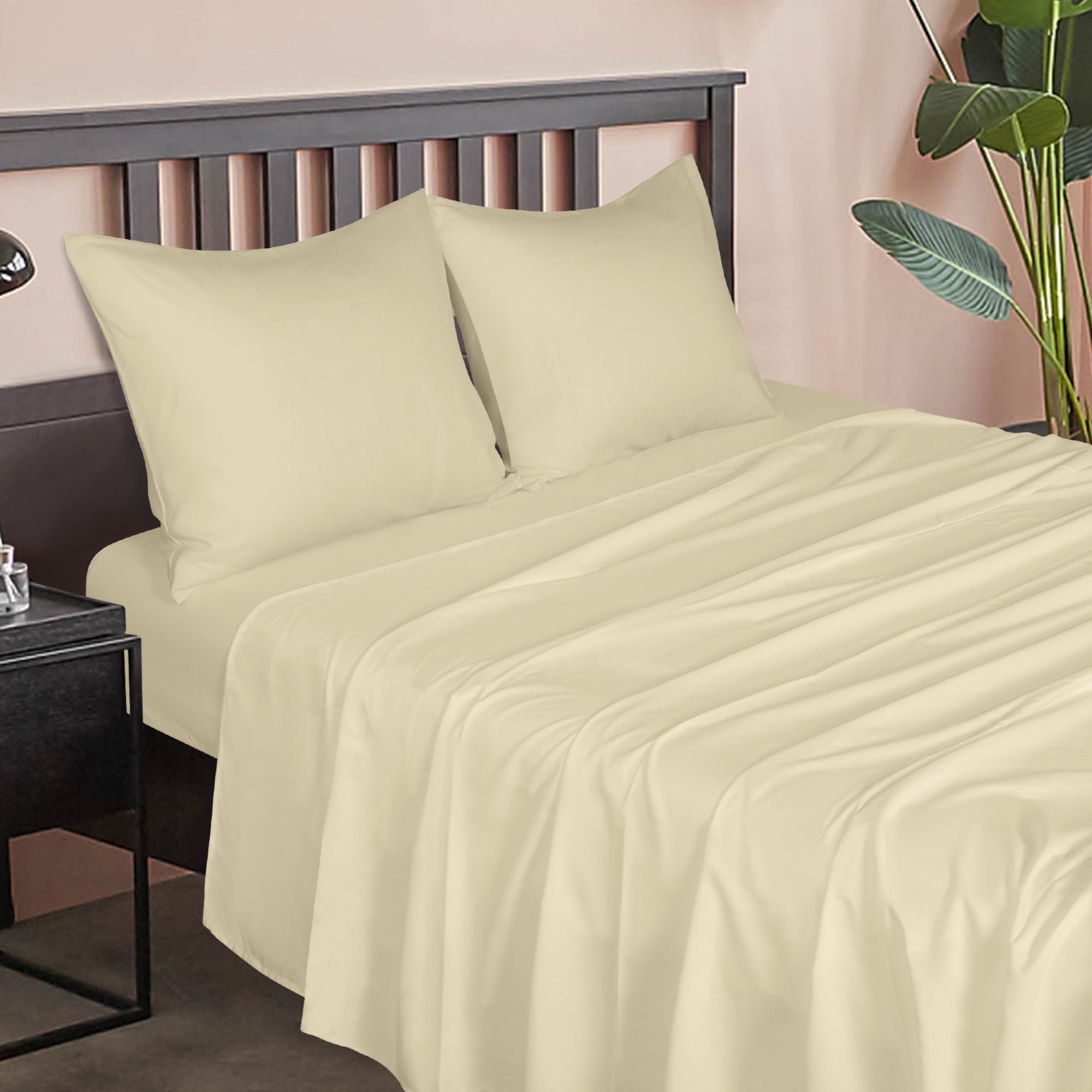 4 Pieces Brushed Microfiber Bed Sheet Set