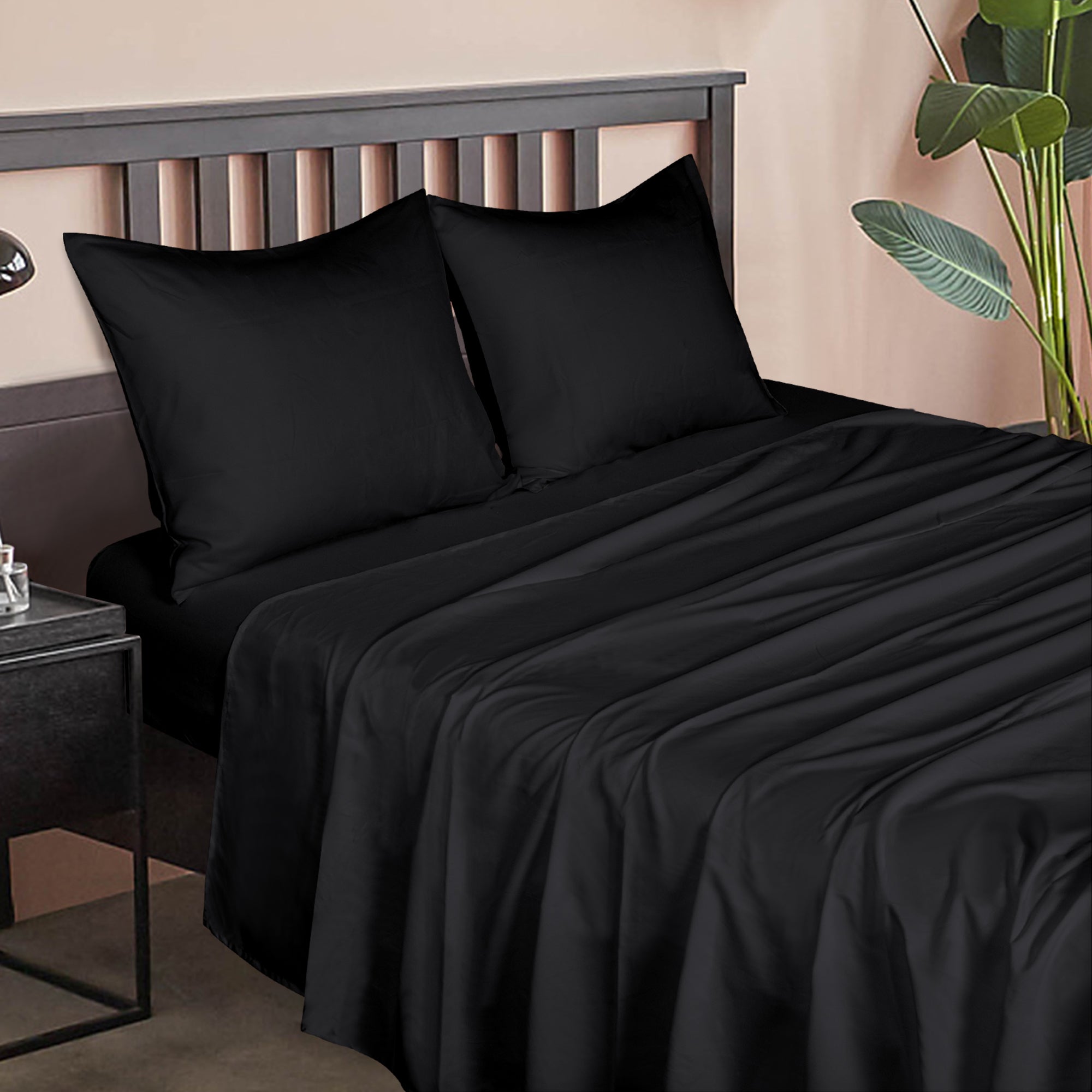 4 Pieces Brushed Microfiber Bed Sheet Set