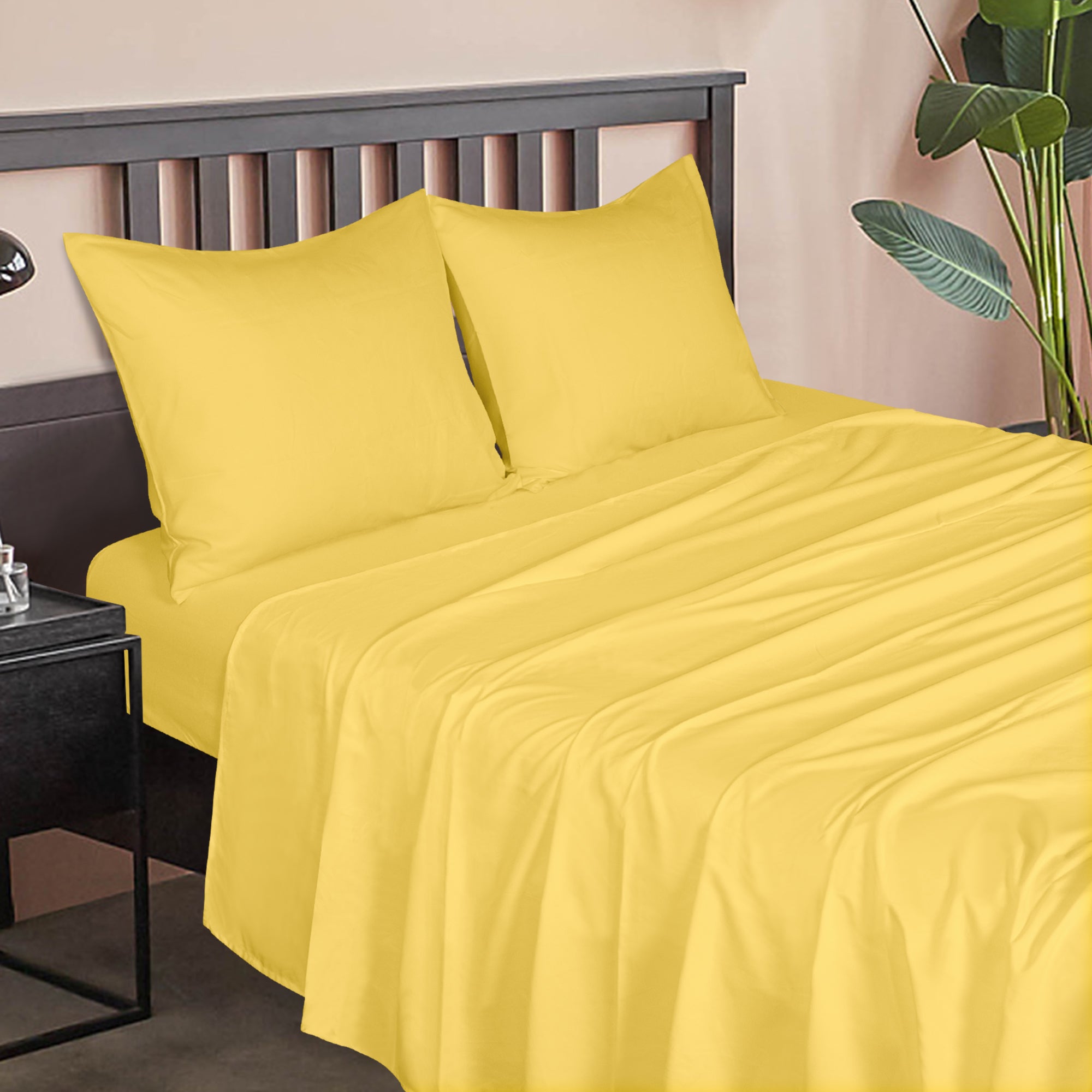 4 Pieces Brushed Microfiber Bed Sheet Set