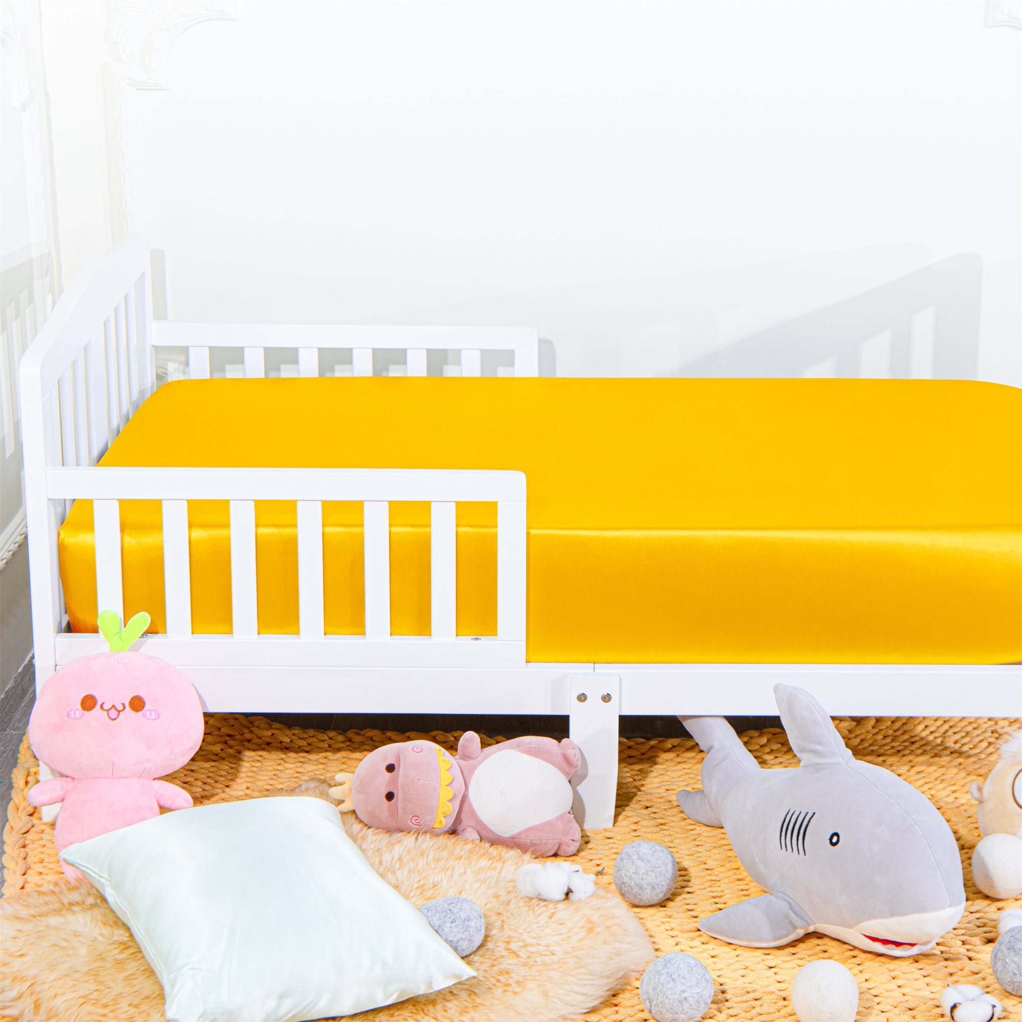 Soft and Skin-friendly Satin Fitted Crib Sheet