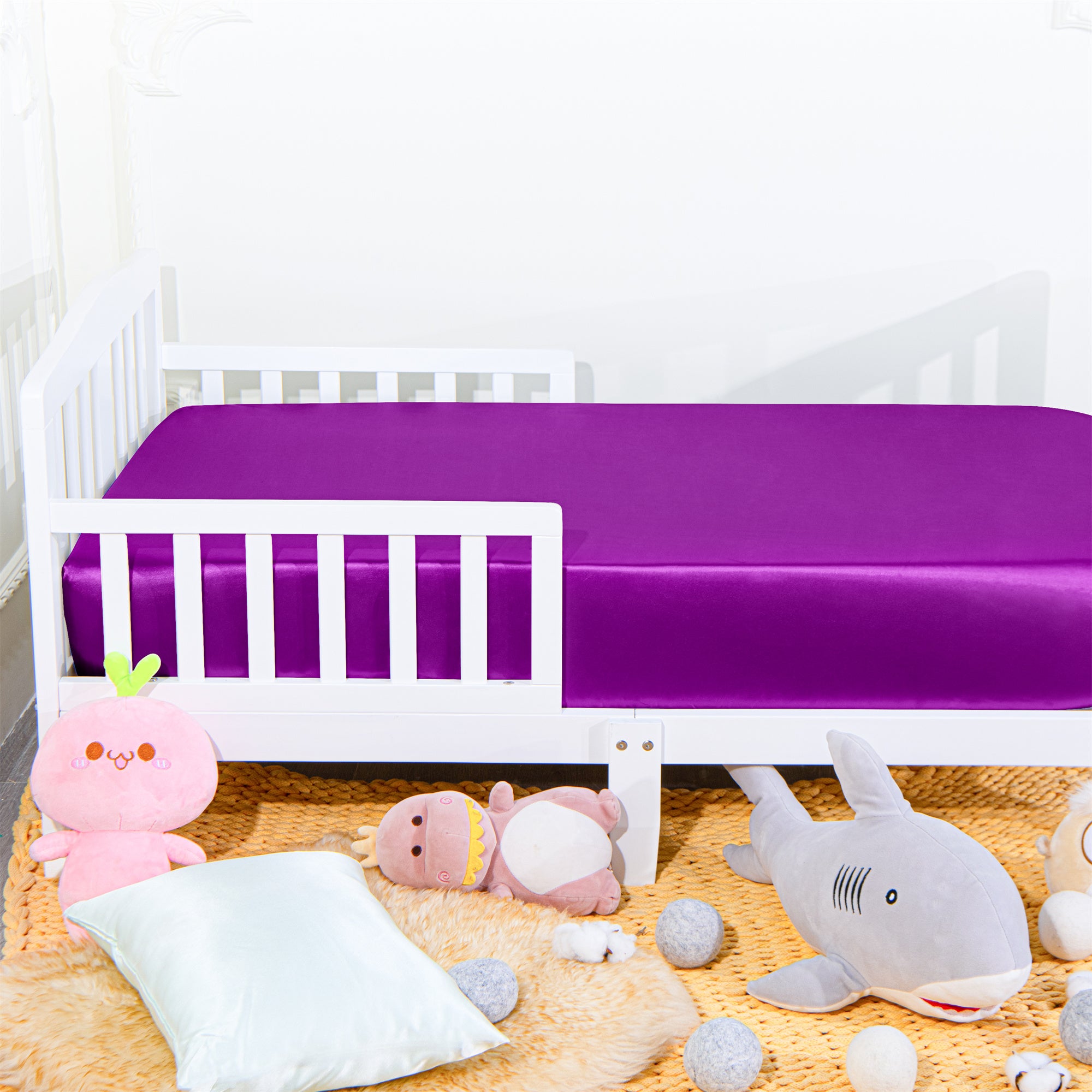 Soft and Skin-friendly Satin Fitted Crib Sheet