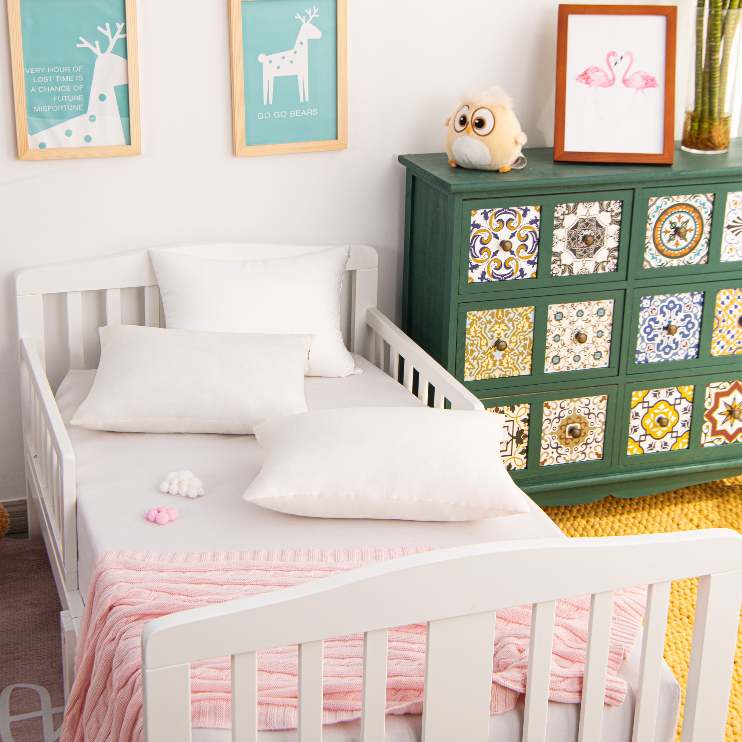 2 Pack Cotton Down Alternative Soft Toddler Pillows