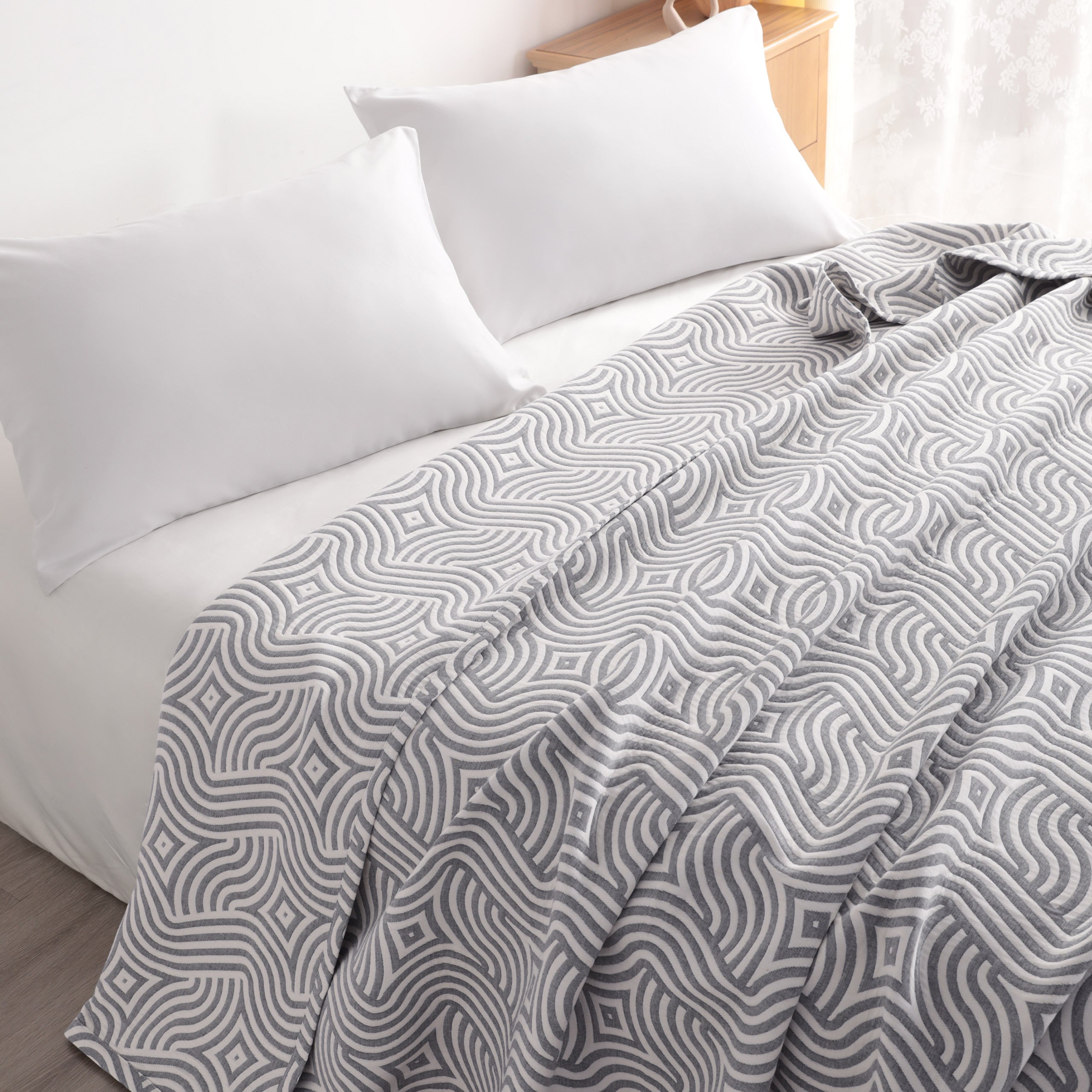 3-Layer Cotton Ultra Soft and Breathable Bed Blanket