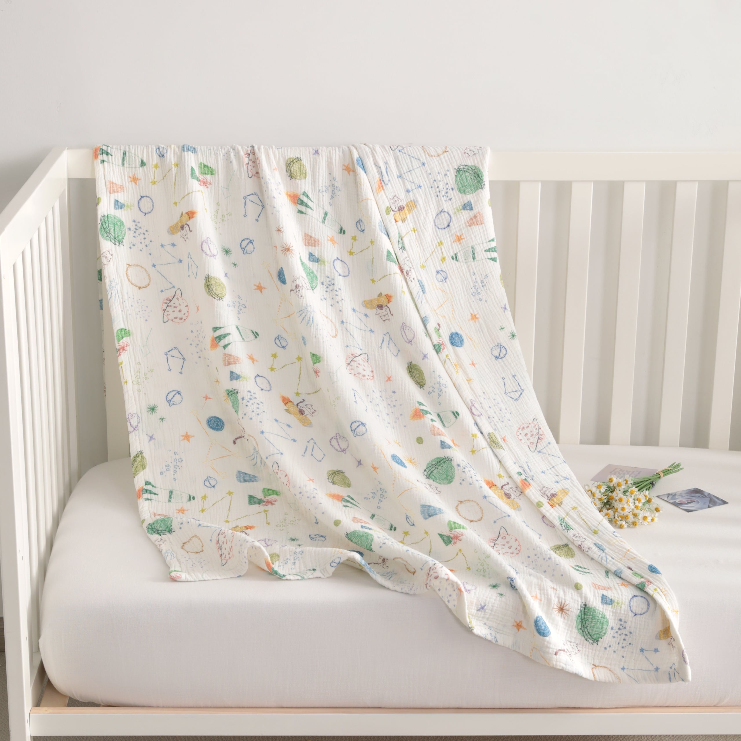 100% Cotton Four-layer Skin-friendly  Toddler Blanket