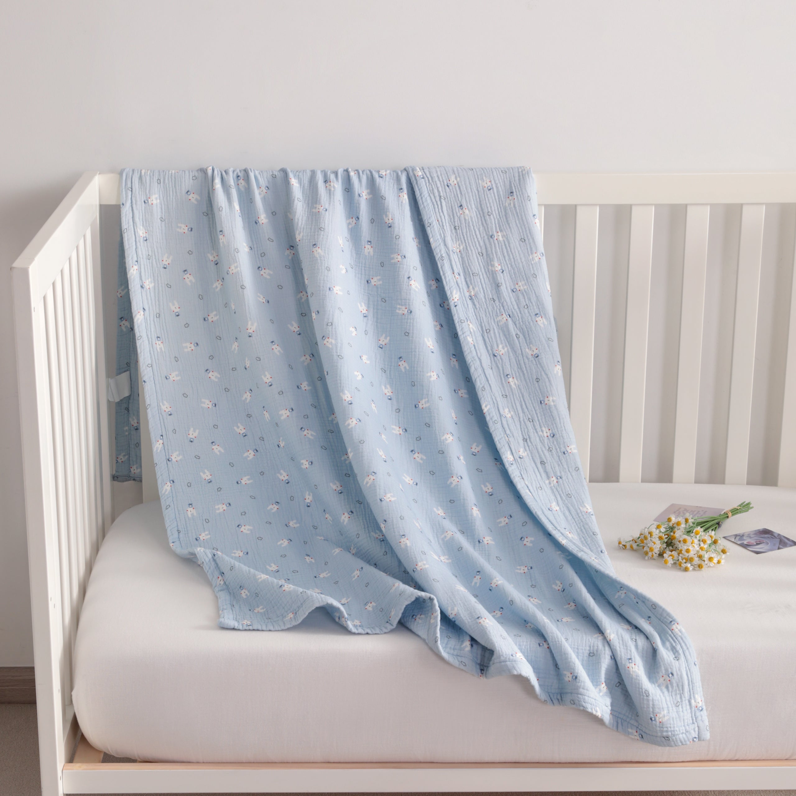 100% Cotton Four-layer Skin-friendly  Toddler Blanket
