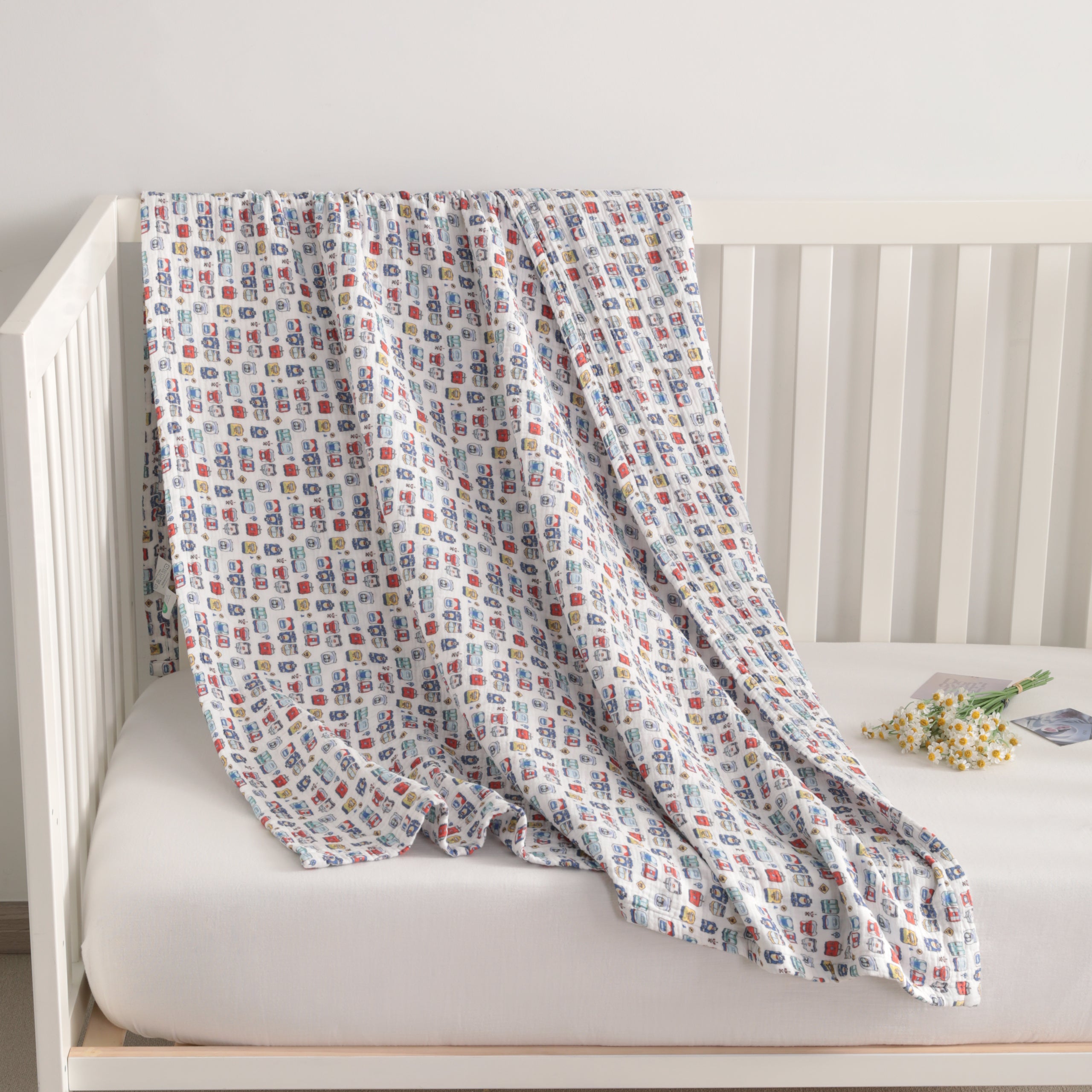 100% Cotton Four-layer Skin-friendly  Toddler Blanket