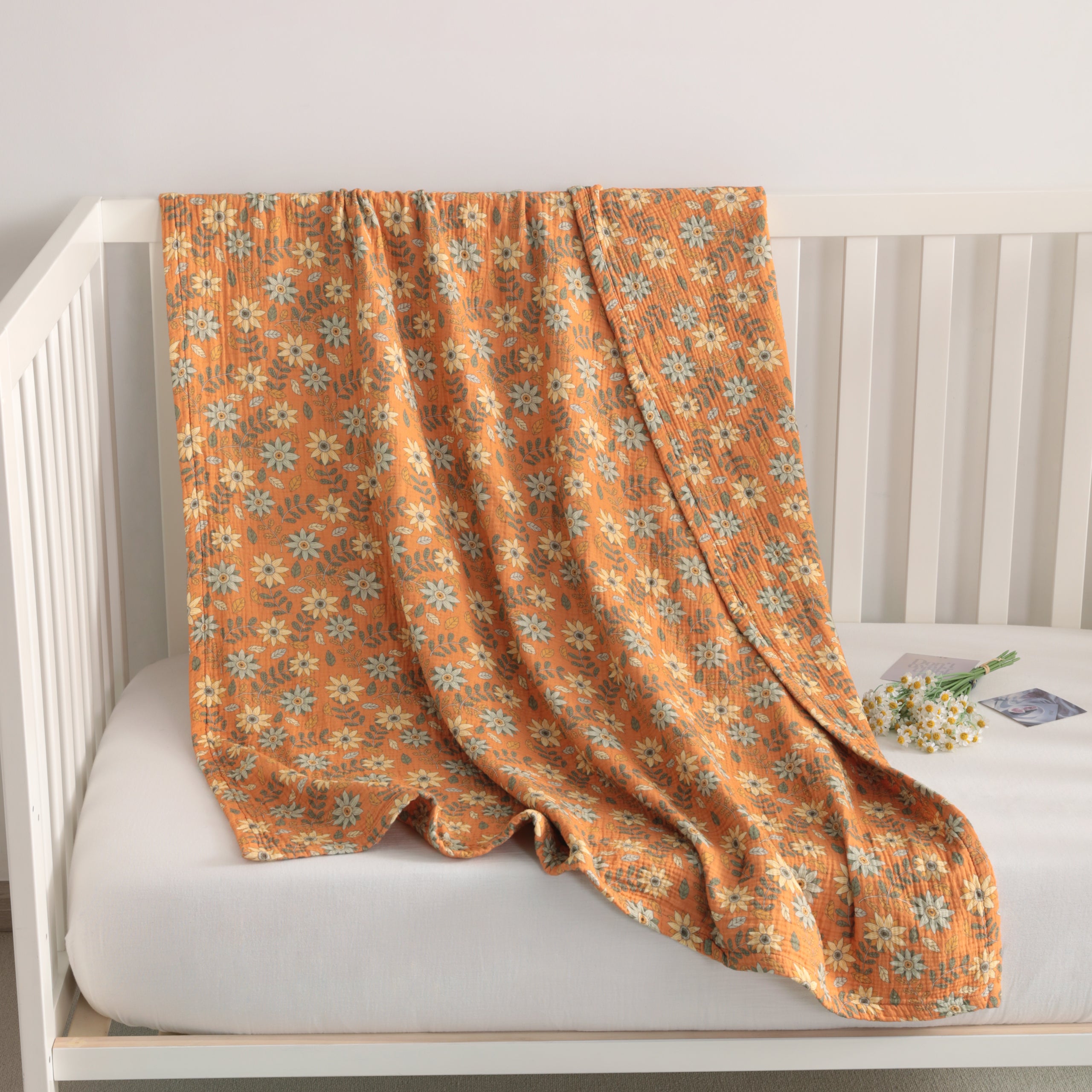 100% Cotton Four-layer Skin-friendly  Toddler Blanket