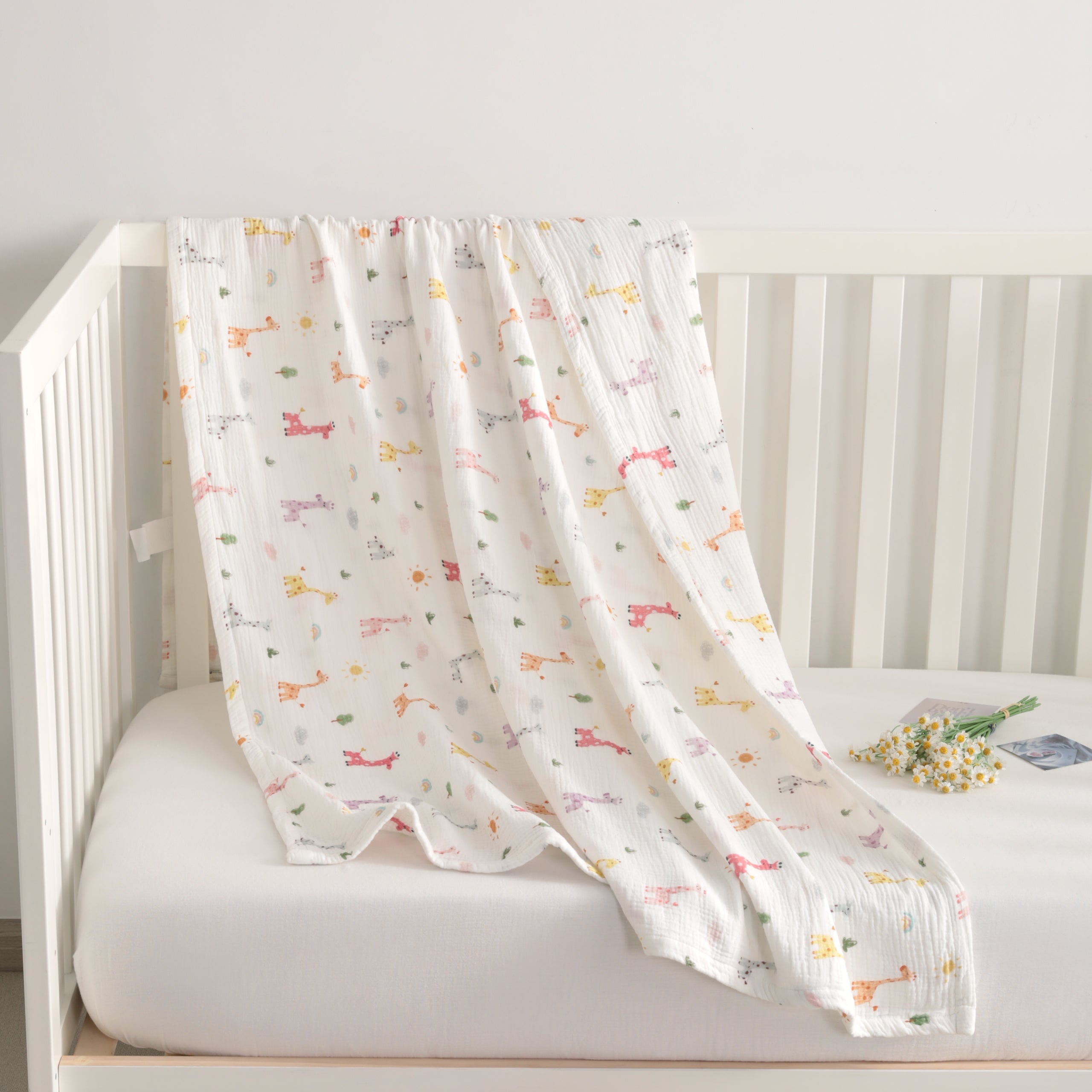 100% Cotton Four-layer Skin-friendly  Toddler Blanket