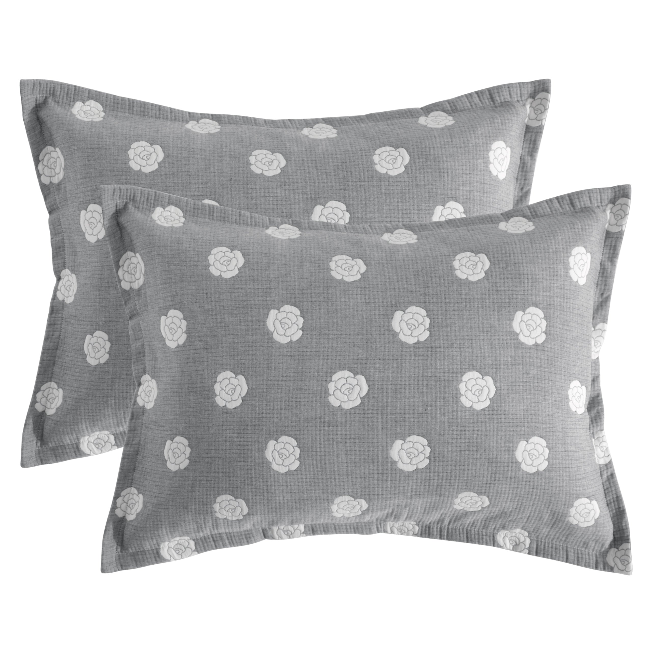 2 Pack Triple-Layer Cotton Pillow Shams