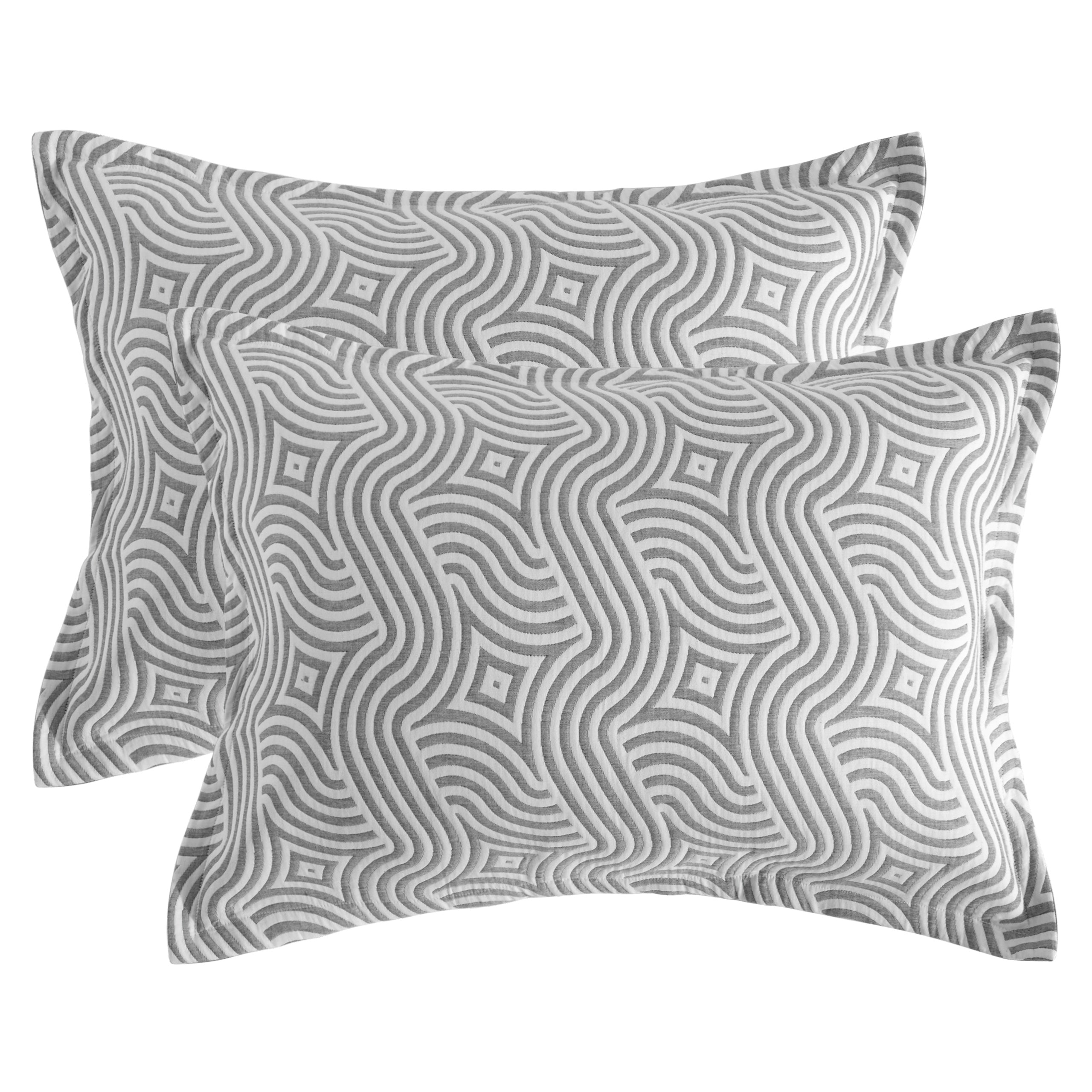 2 Pack Triple-Layer Cotton Pillow Shams