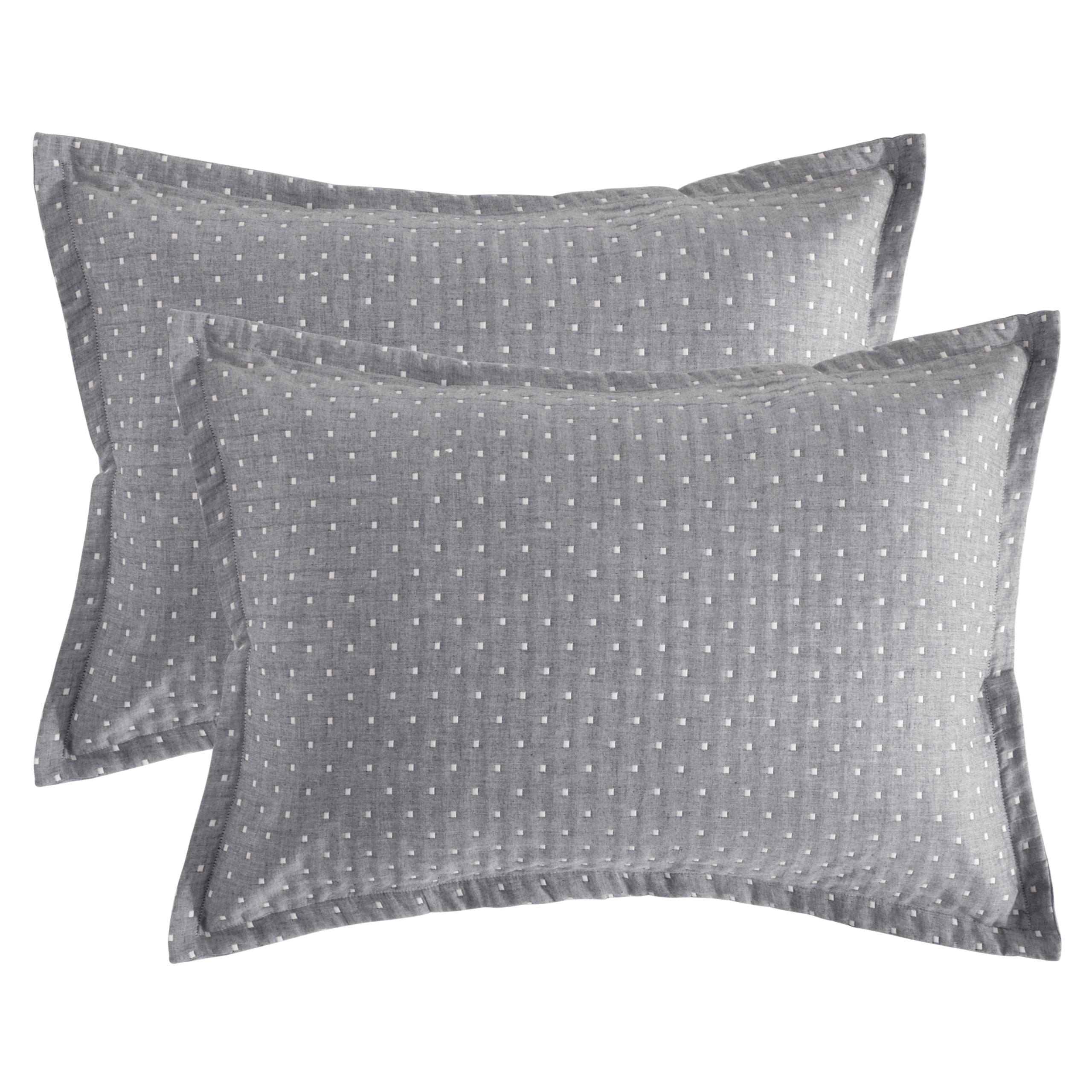 2 Pack Triple-Layer Cotton Pillow Shams