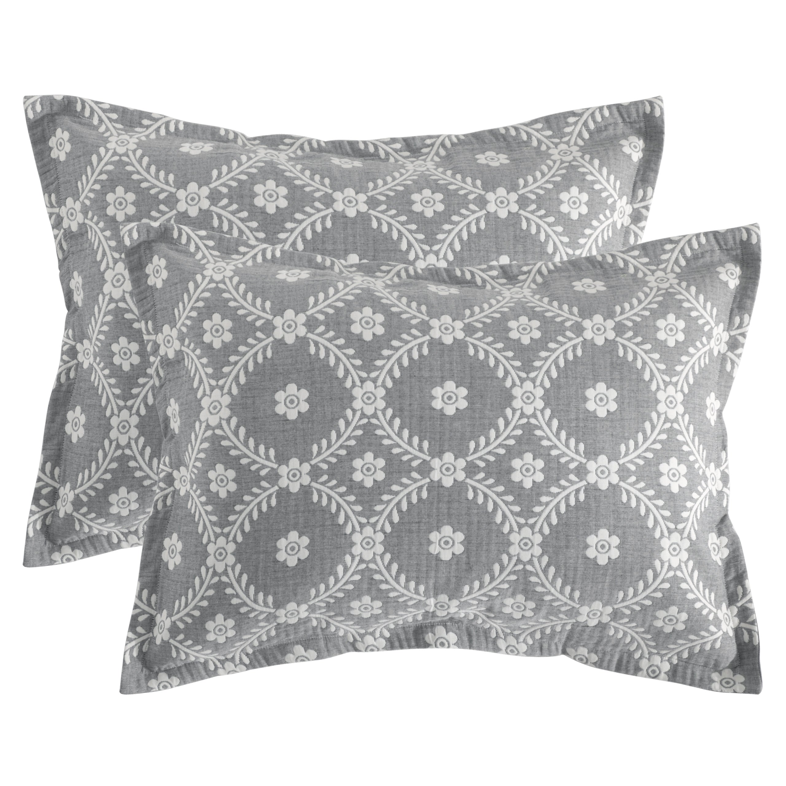 2 Pack Triple-Layer Cotton Pillow Shams
