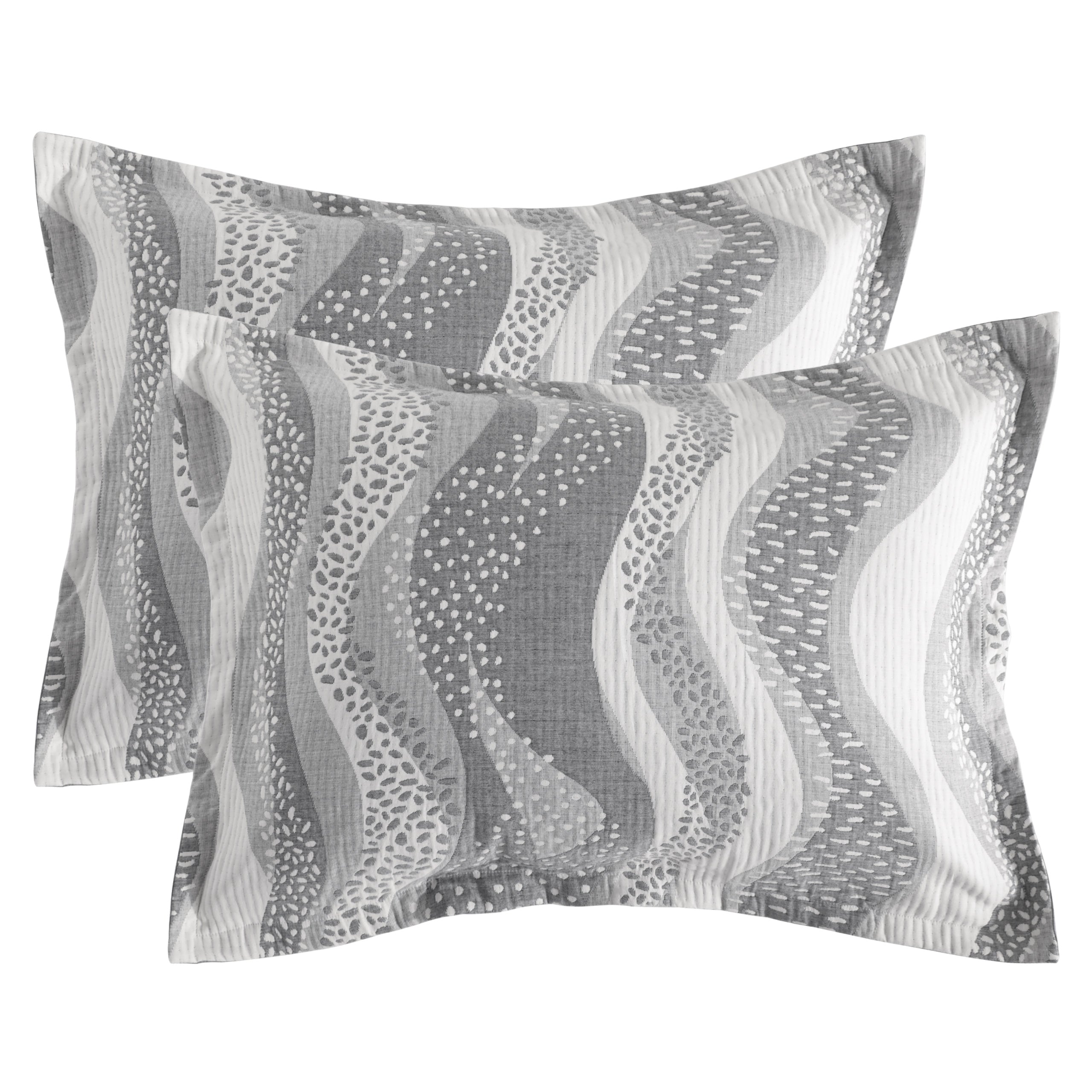 2 Pack Triple-Layer Cotton Pillow Shams