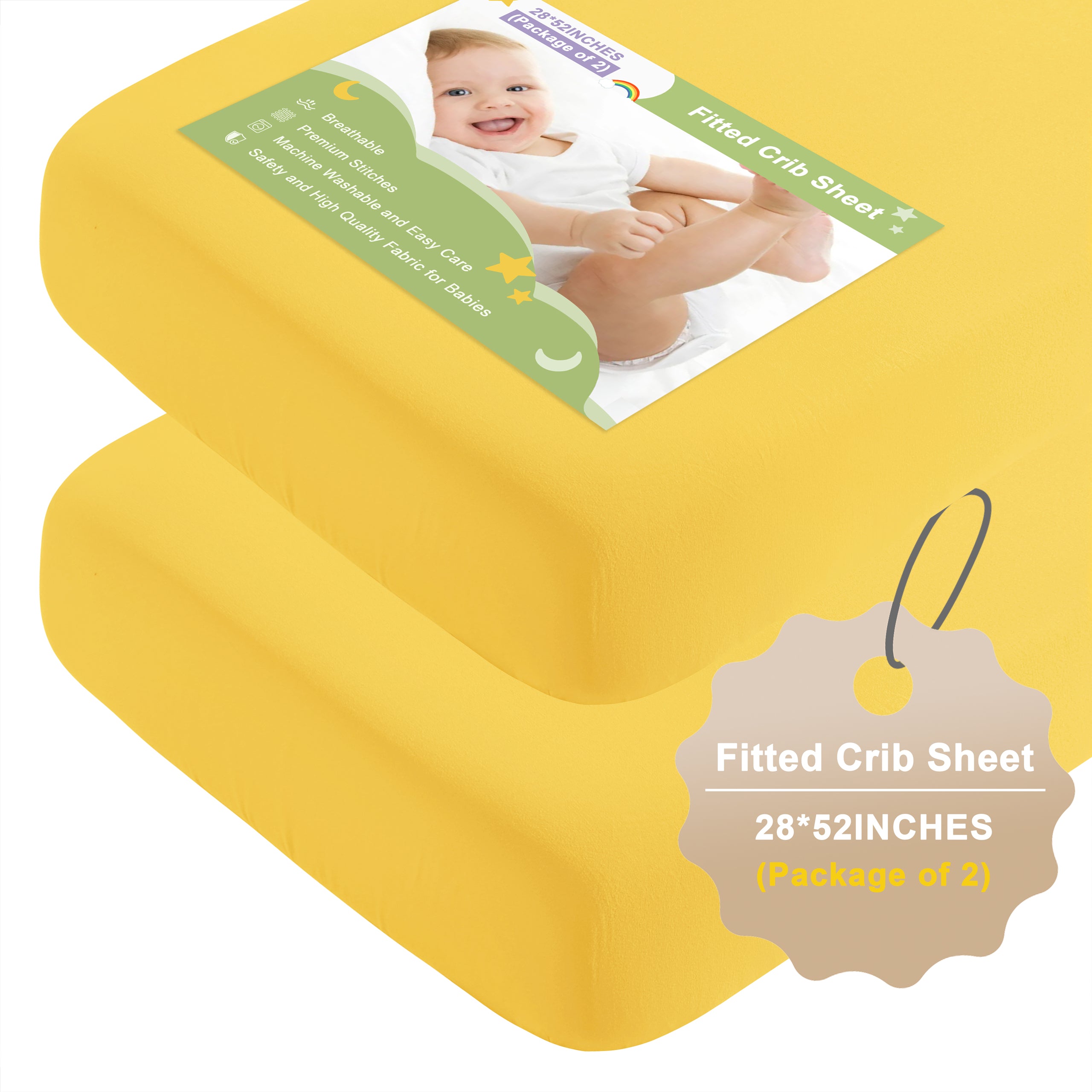 Brushed Microfiber Fitted Crib Sheet