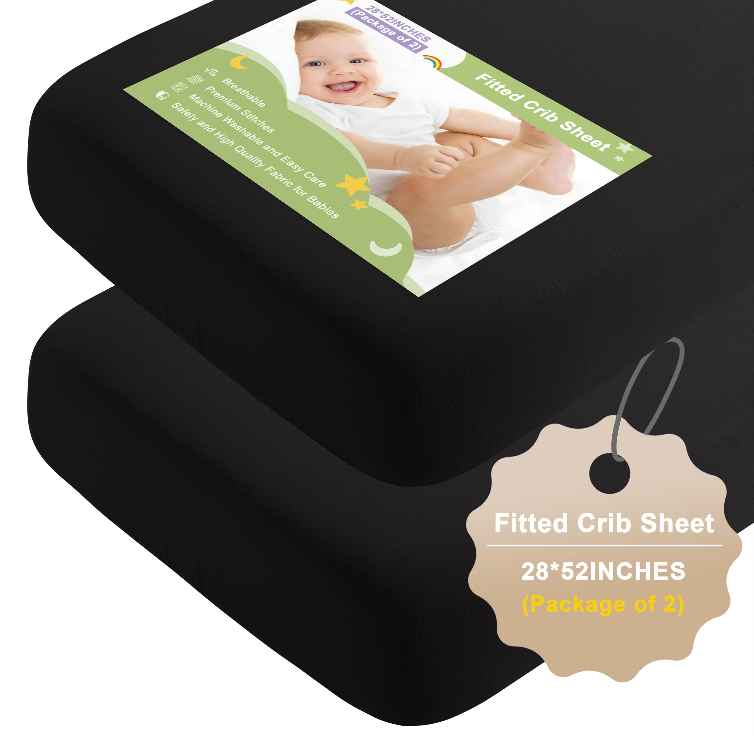 Brushed Microfiber Fitted Crib Sheet