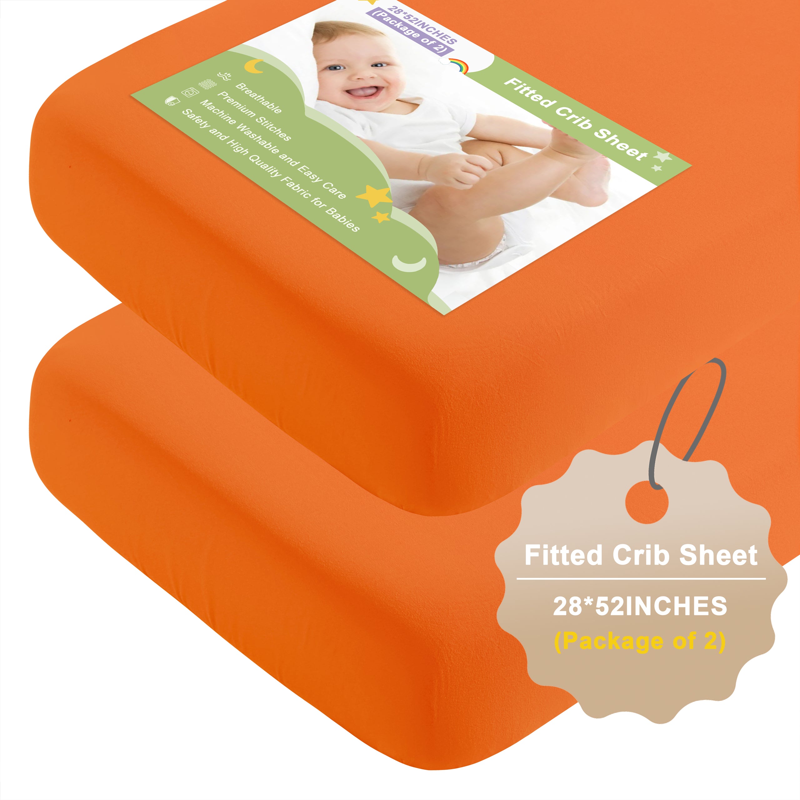 Brushed Microfiber Fitted Crib Sheet