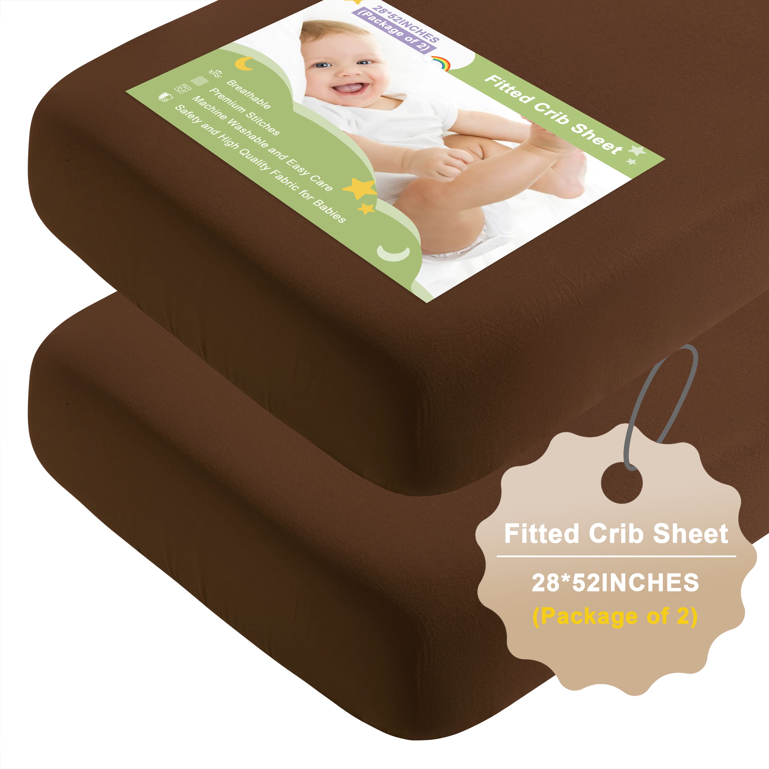 Brushed Microfiber Fitted Crib Sheet