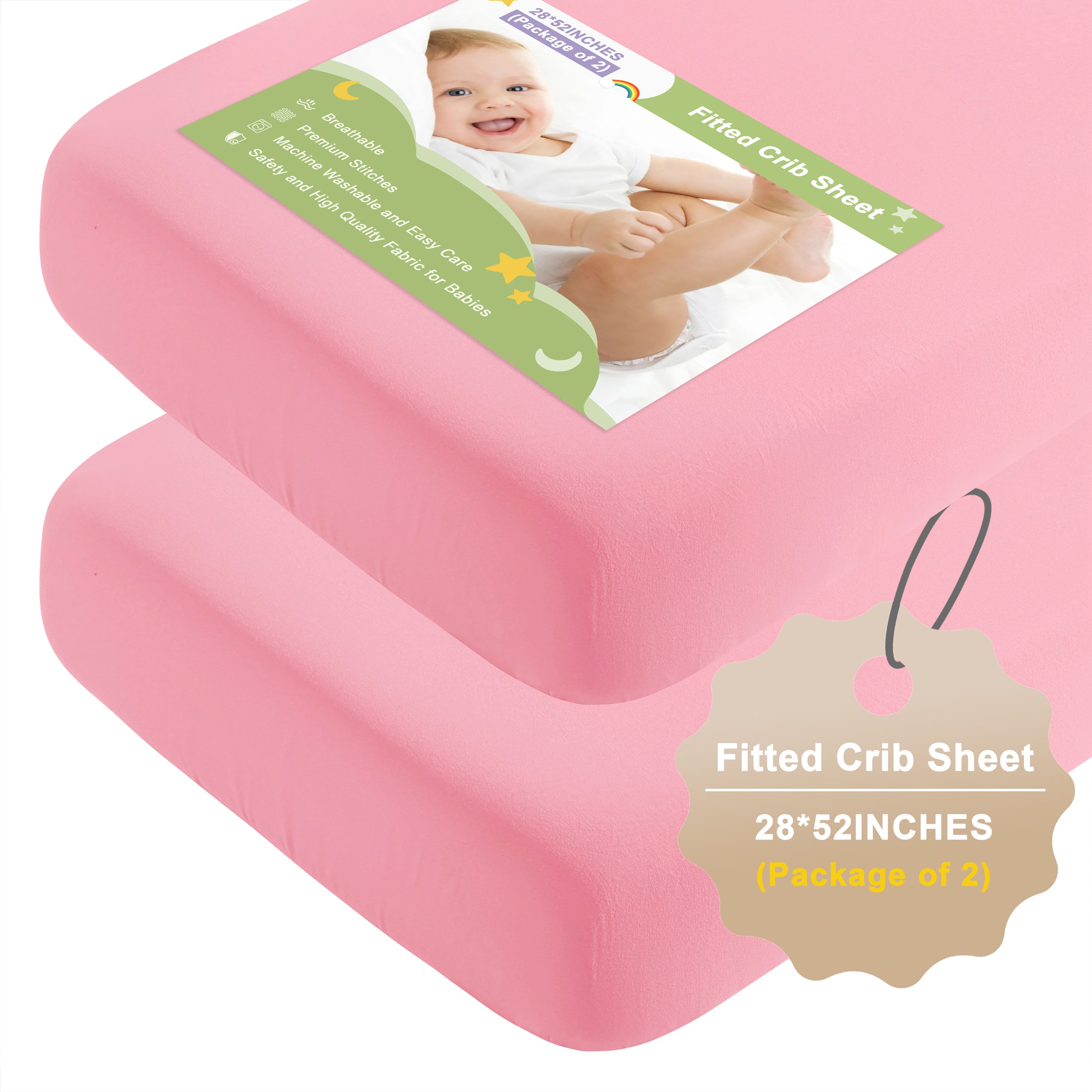 Brushed Microfiber Fitted Crib Sheet