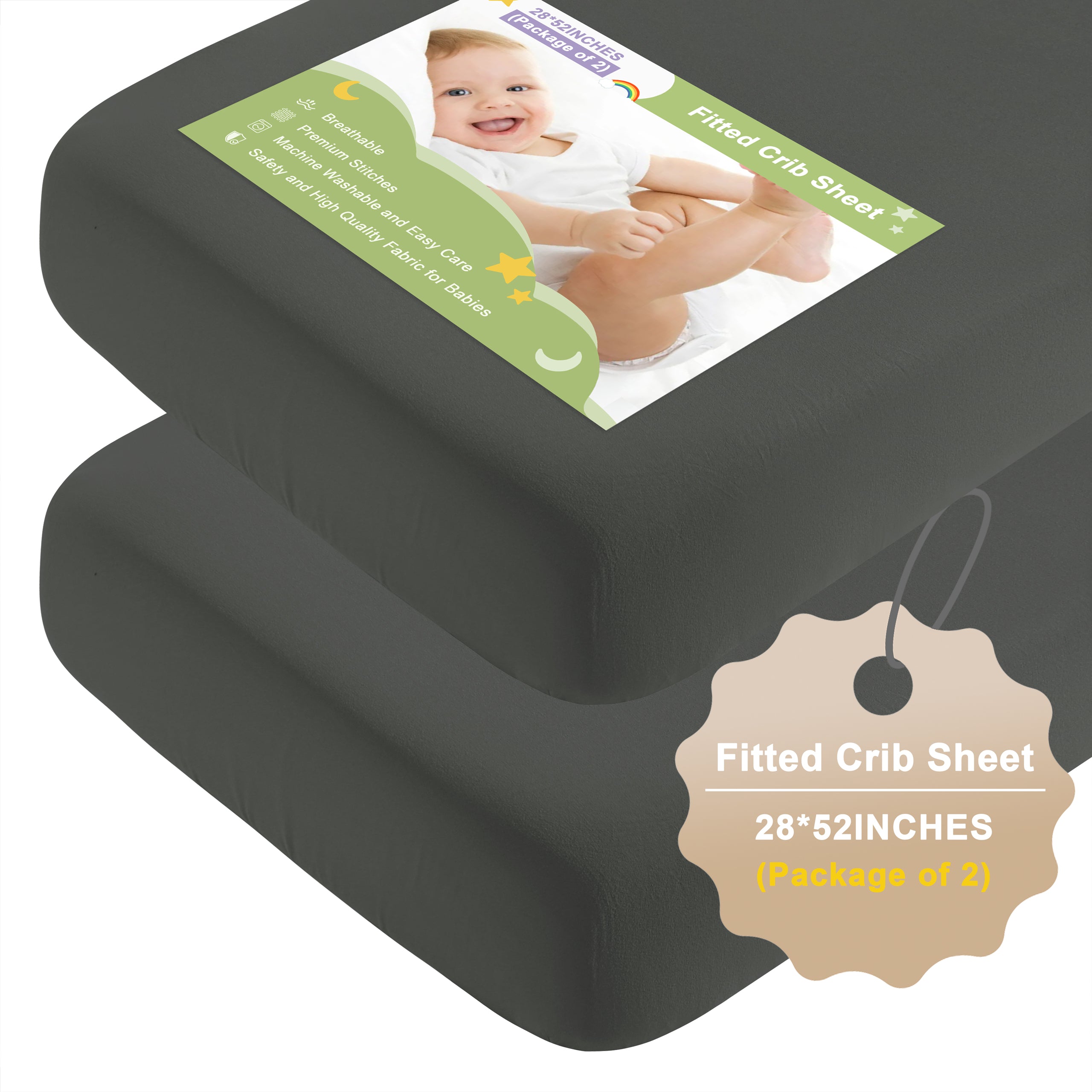 Brushed Microfiber Fitted Crib Sheet