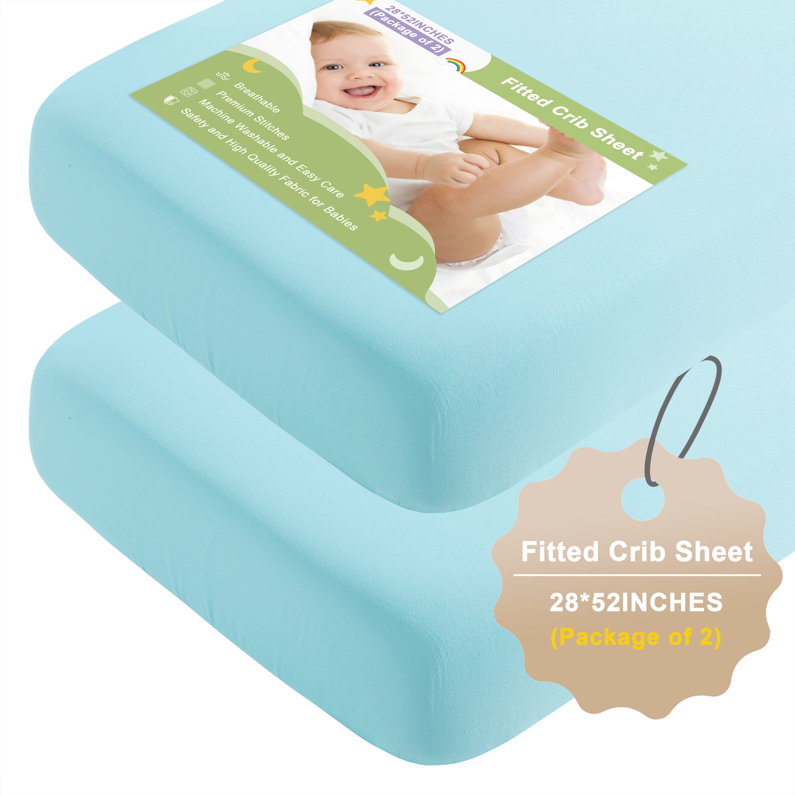 Brushed Microfiber Fitted Crib Sheet