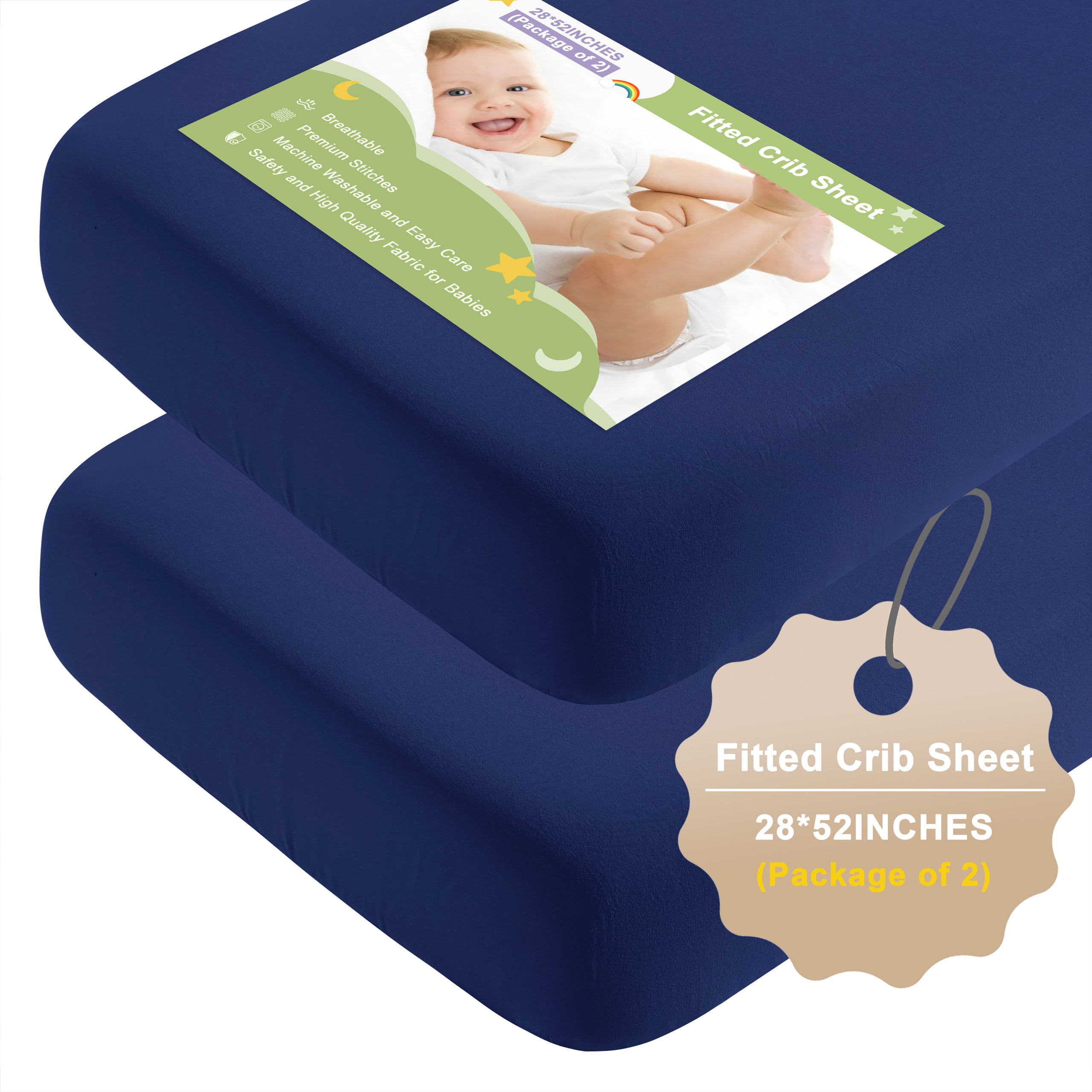 Brushed Microfiber Fitted Crib Sheet