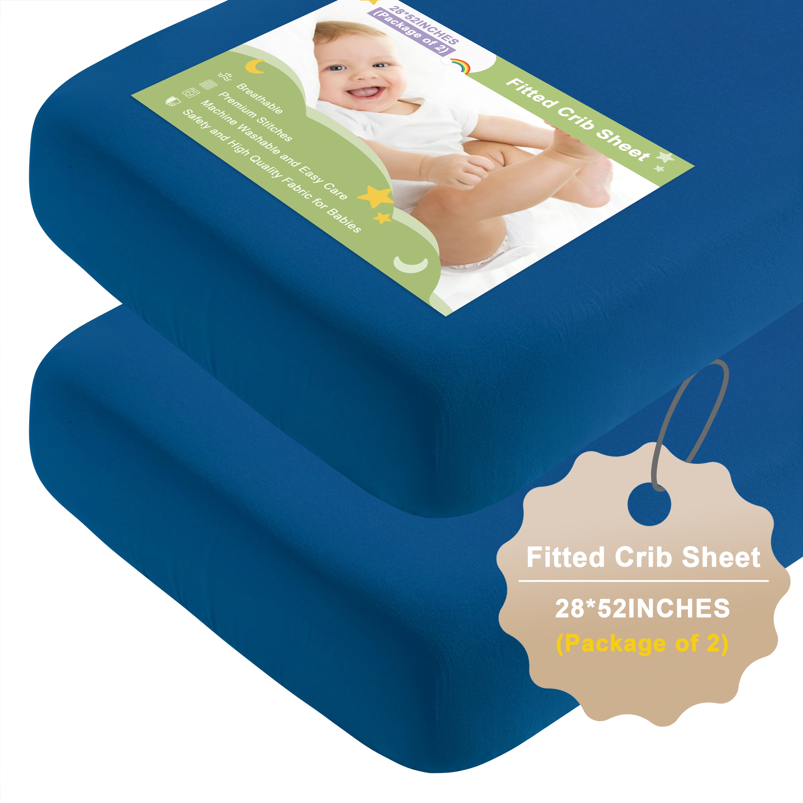 Brushed Microfiber Fitted Crib Sheet