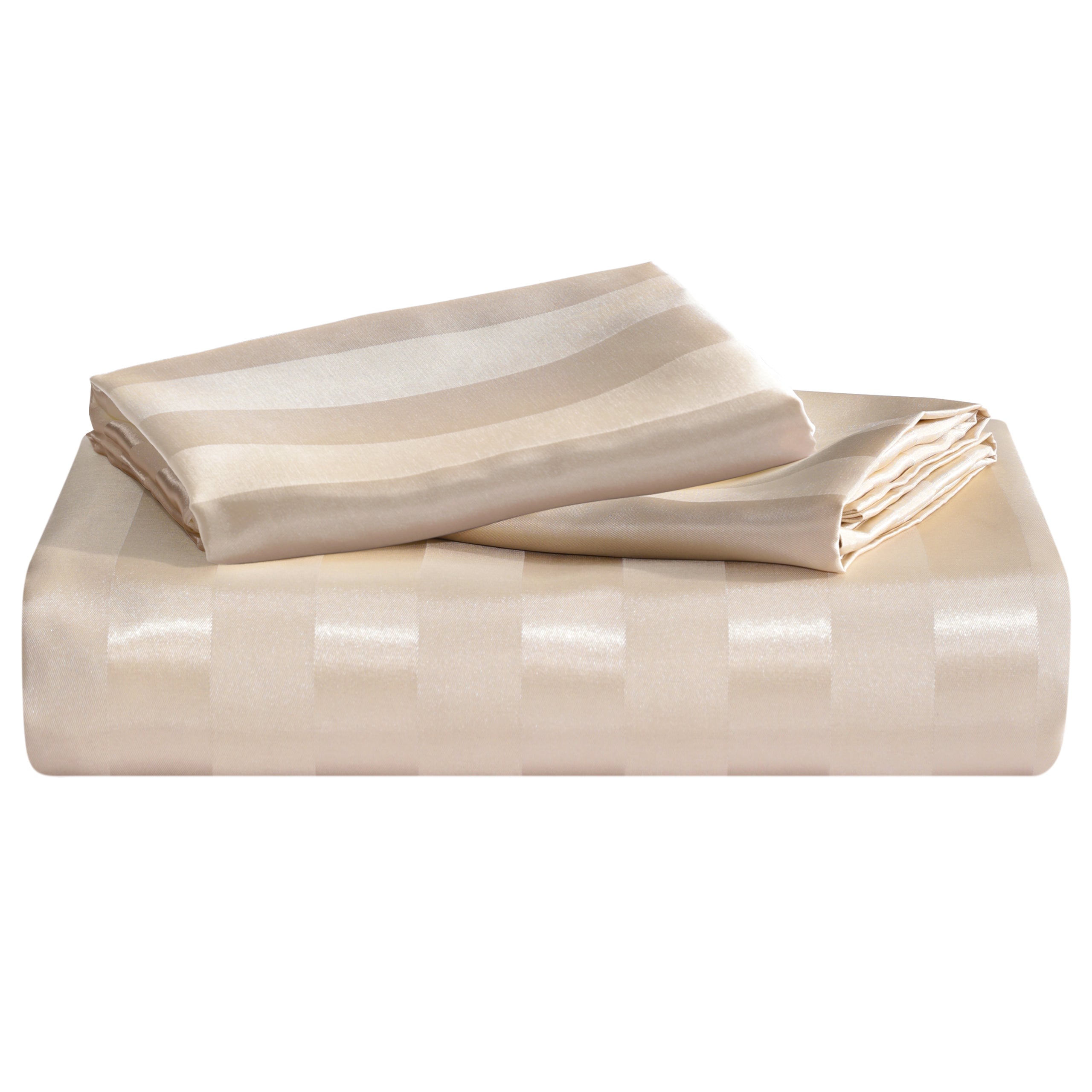 3 Pieces Luxurious Stripe Satin Duvet Cover Set