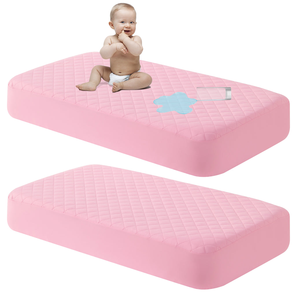 2 Pack Toddler Waterproof Crib Mattress